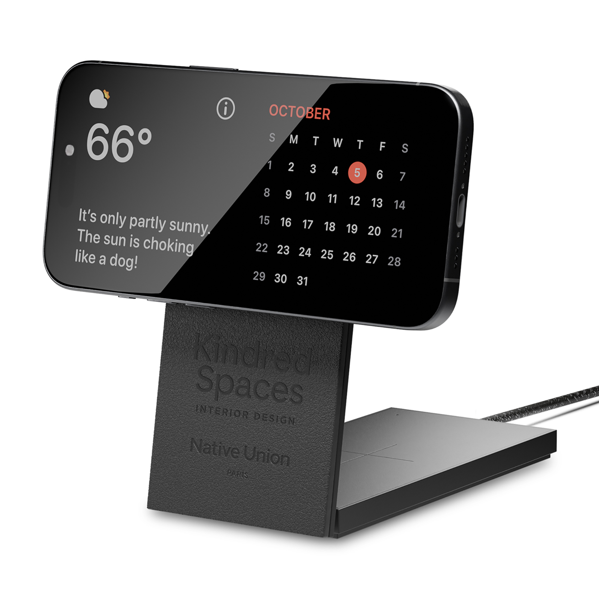 Picture of Native Union Rise 2-IN-1 Qi2 Wireless Charger - Black