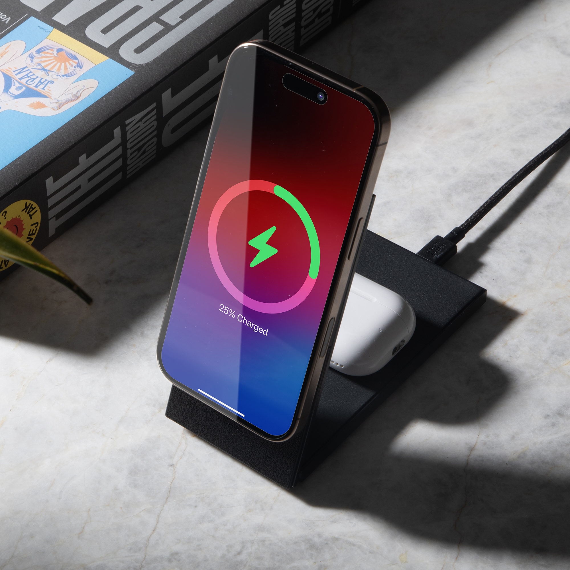 Picture of Native Union Rise 2-IN-1 Qi2 Wireless Charger - Black