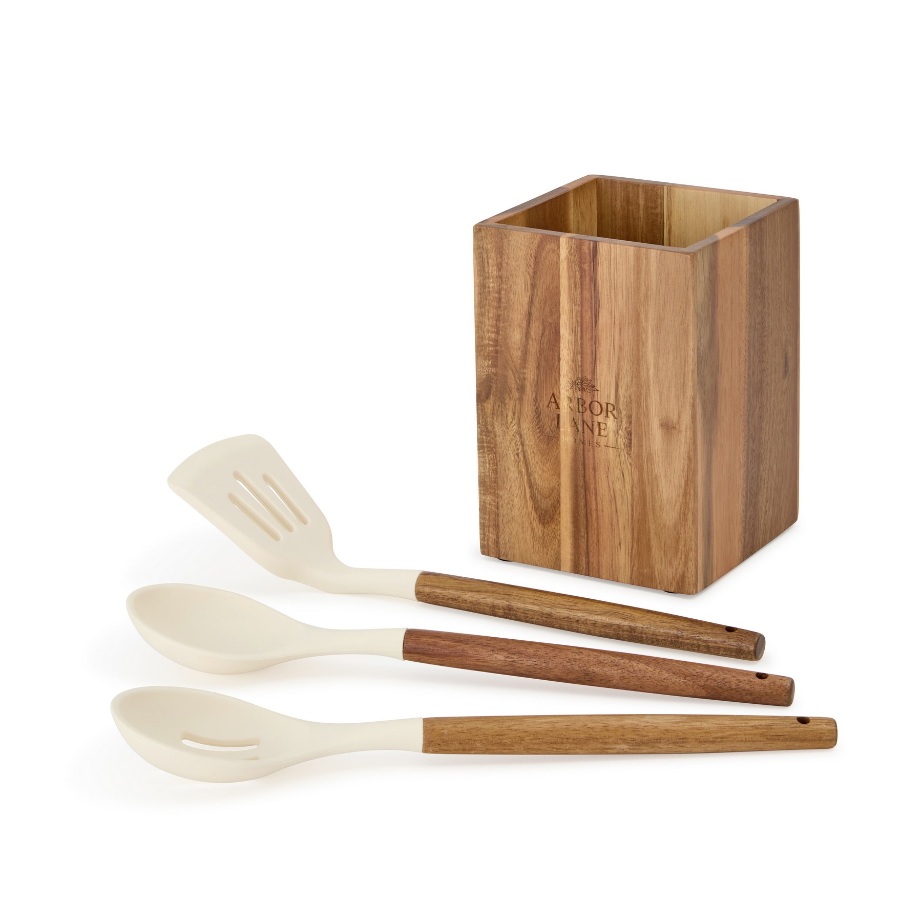 Picture of La Cuisine Kitchen Canister with Utensils - Wood