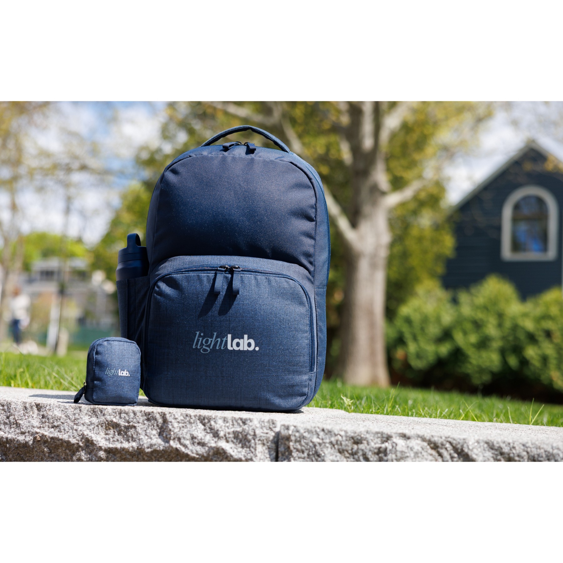 Picture of Fletcher Recycled rPET Mini Pouch Bag Charm - Navy Heather