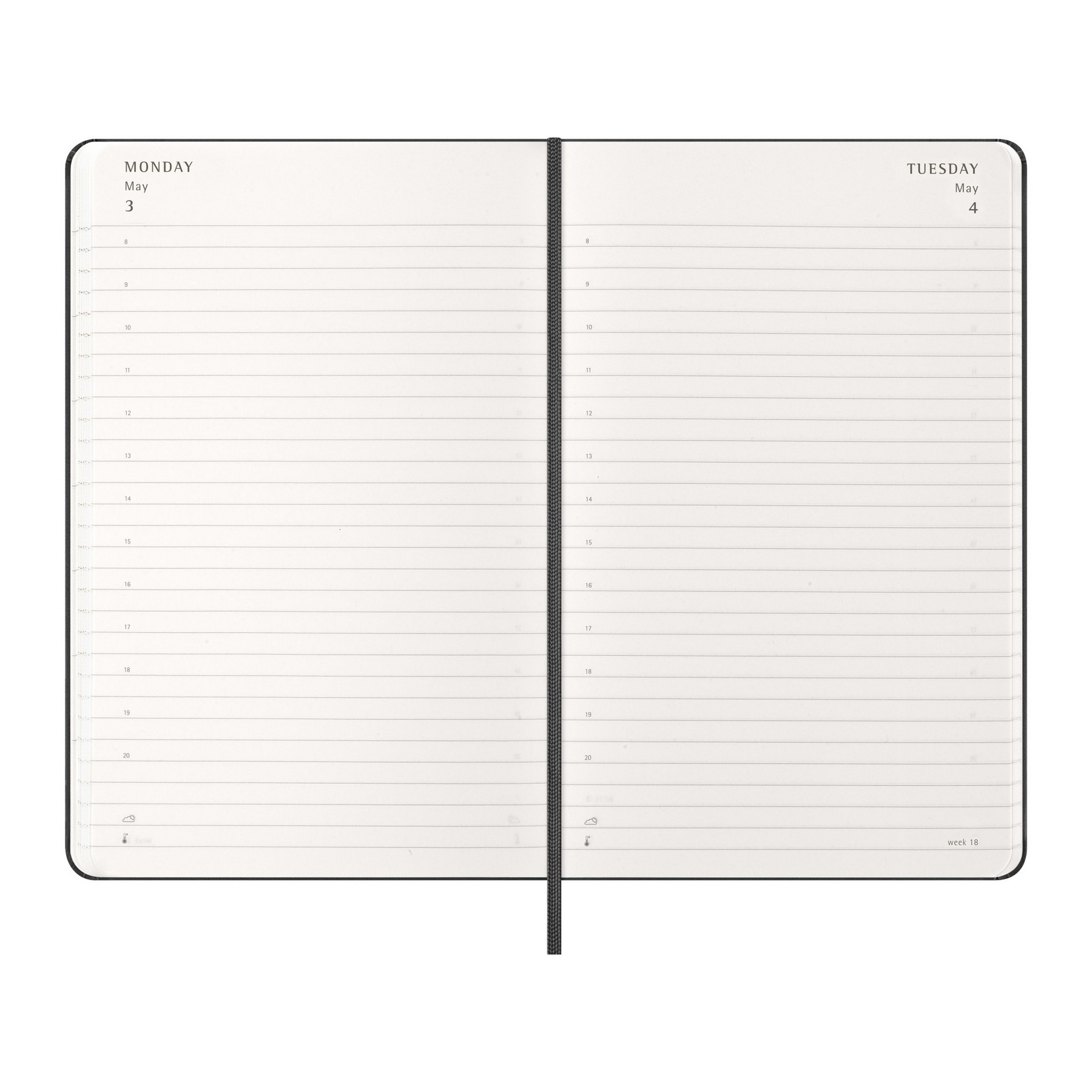 Picture of Moleskine Hard Cover Large 12-Month Daily 2027 Planner - Black