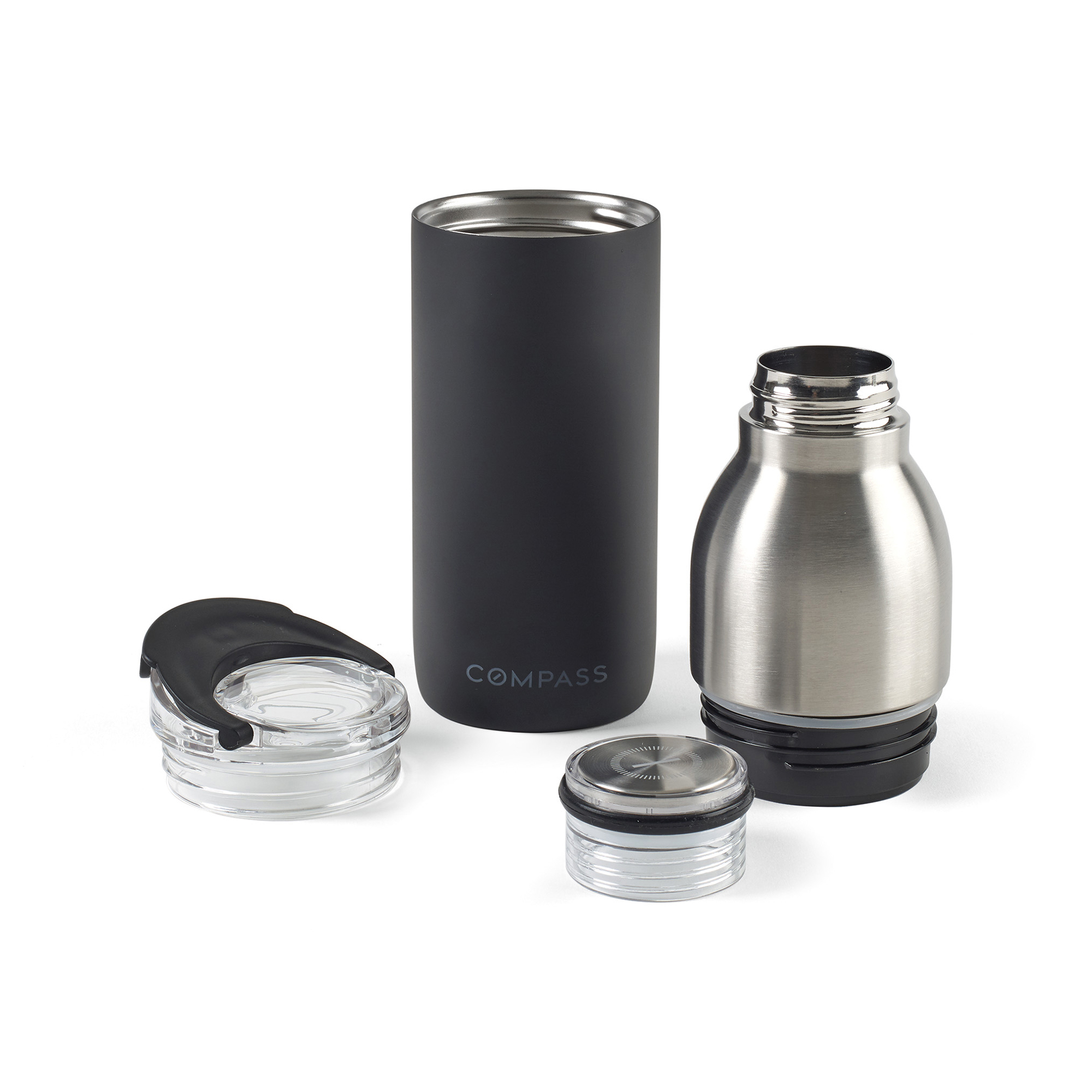 Picture of Emery 2-in-1 Double Wall Stainless Bottle - 20 Oz. - Matte Black