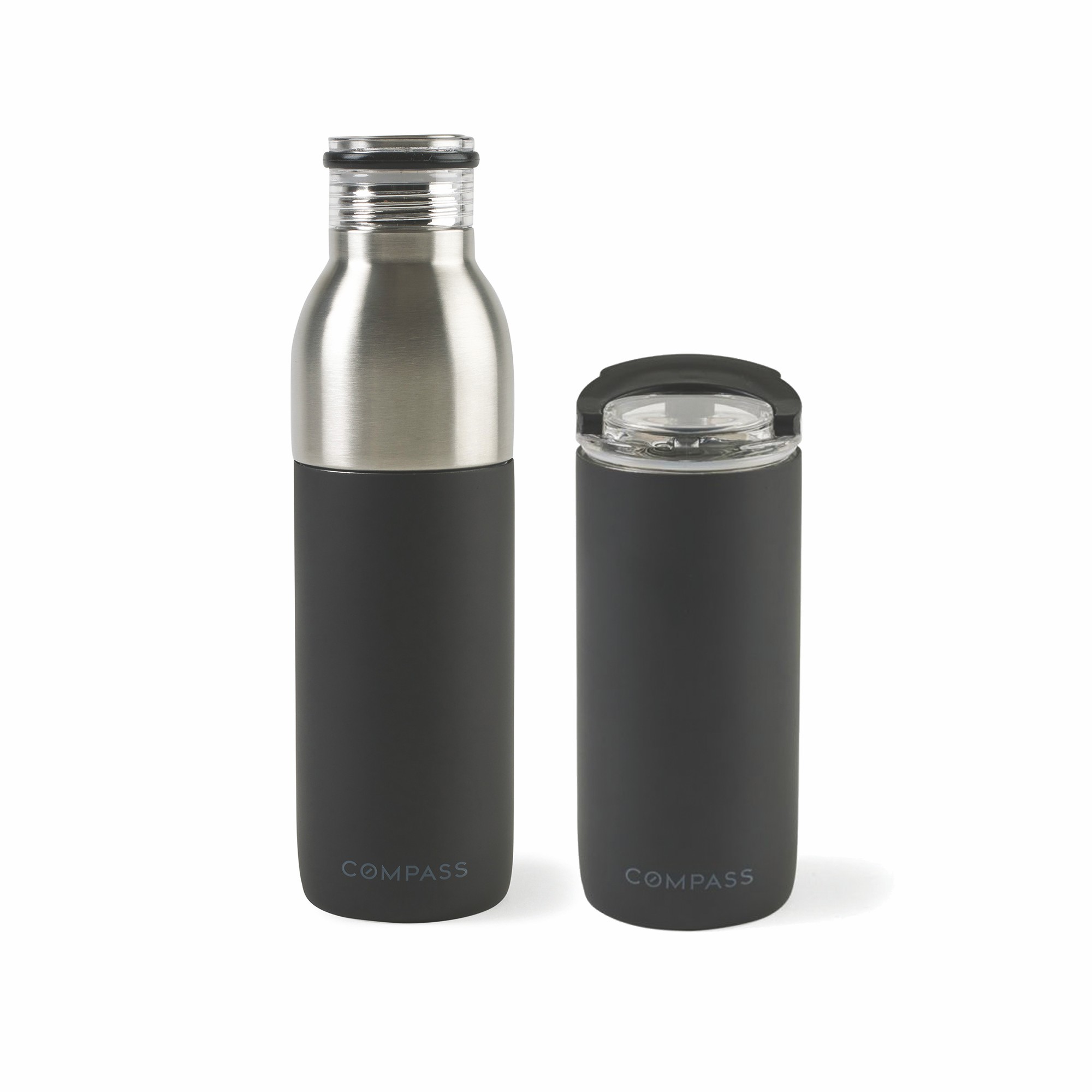 Picture of Emery 2-in-1 Double Wall Stainless Bottle - 20 Oz. - Matte Black
