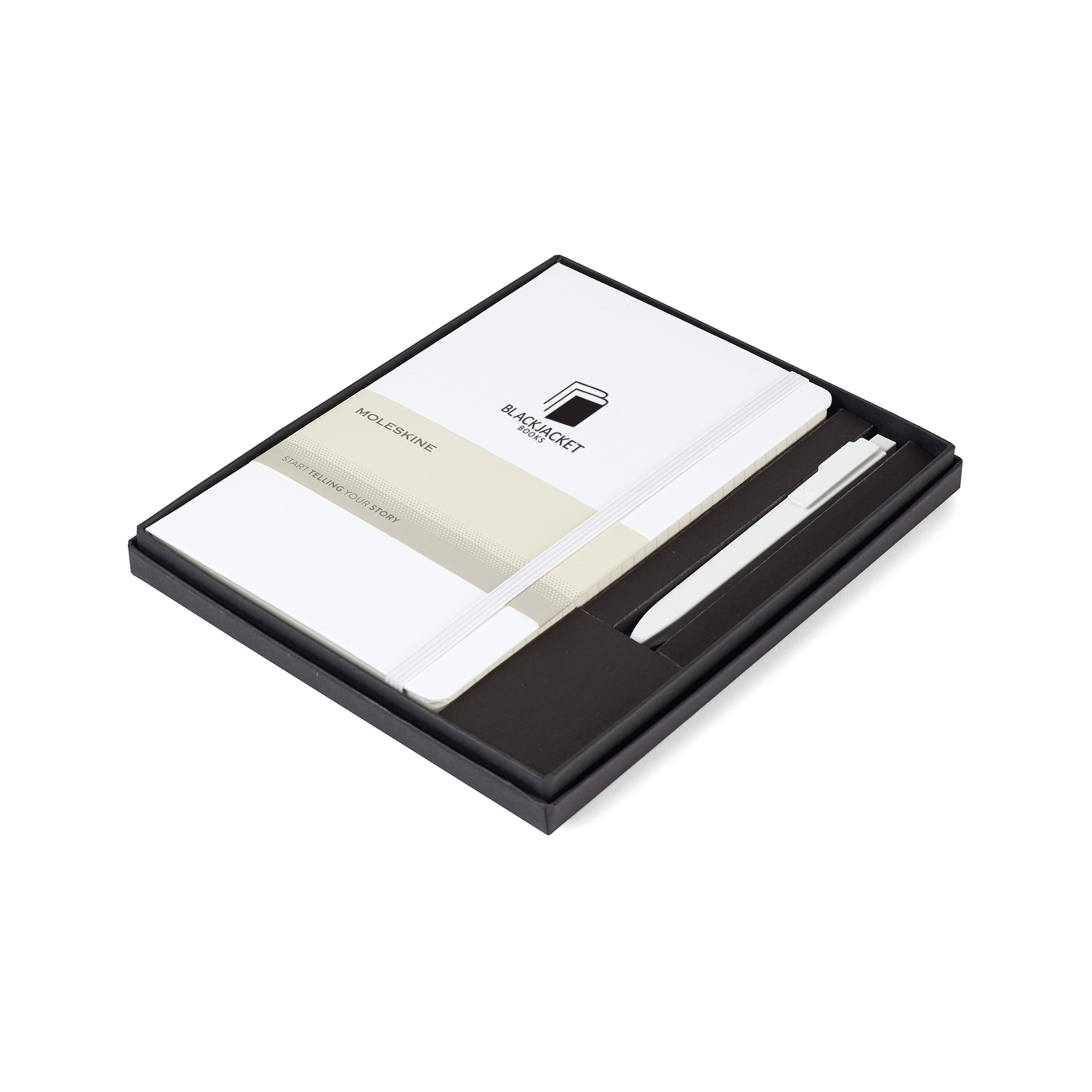 Picture of Moleskine Large Notebook and GO Pen Gift Set - White