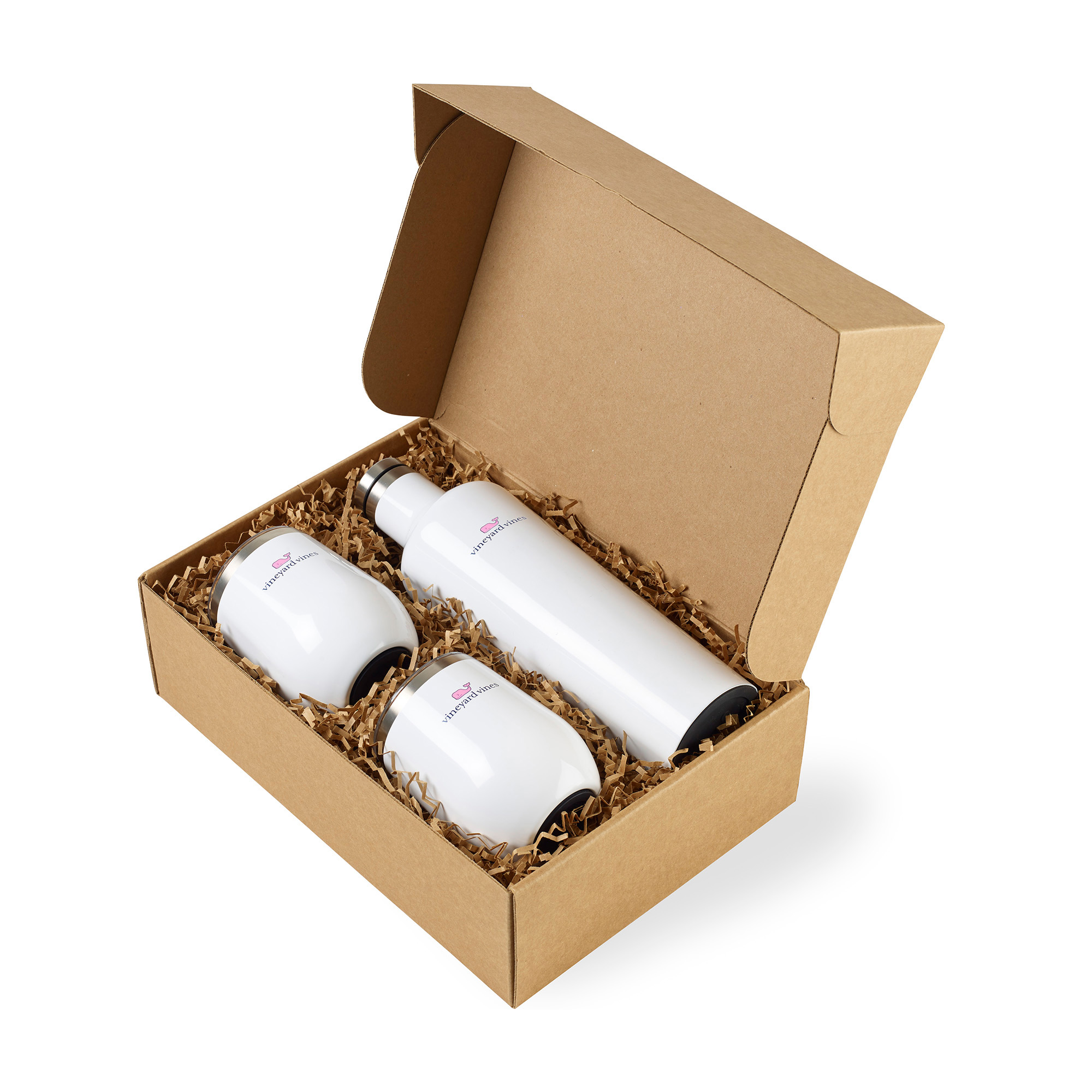 Picture of CORKCICLE Canteen & Stemless Wine Cup Gift Set - Gloss White