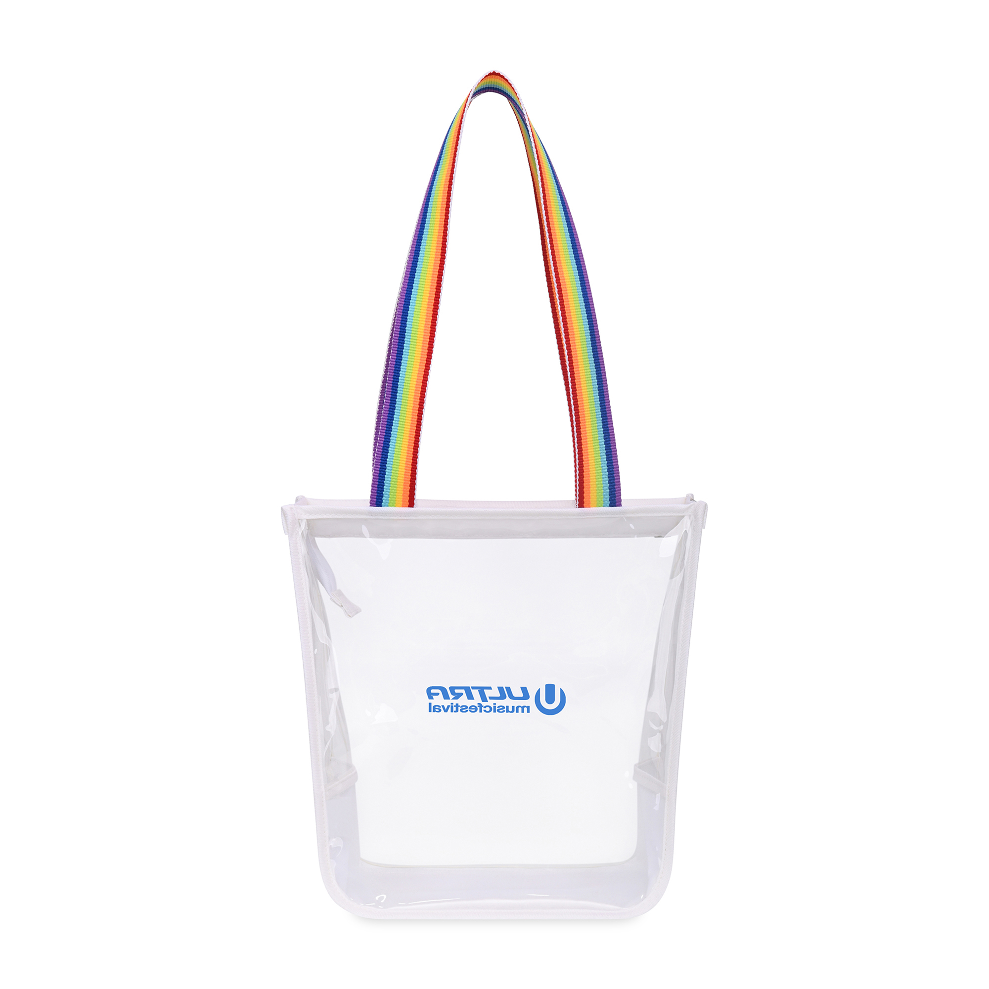 Picture of Sigma Clear Zippered Tote - Rainbow