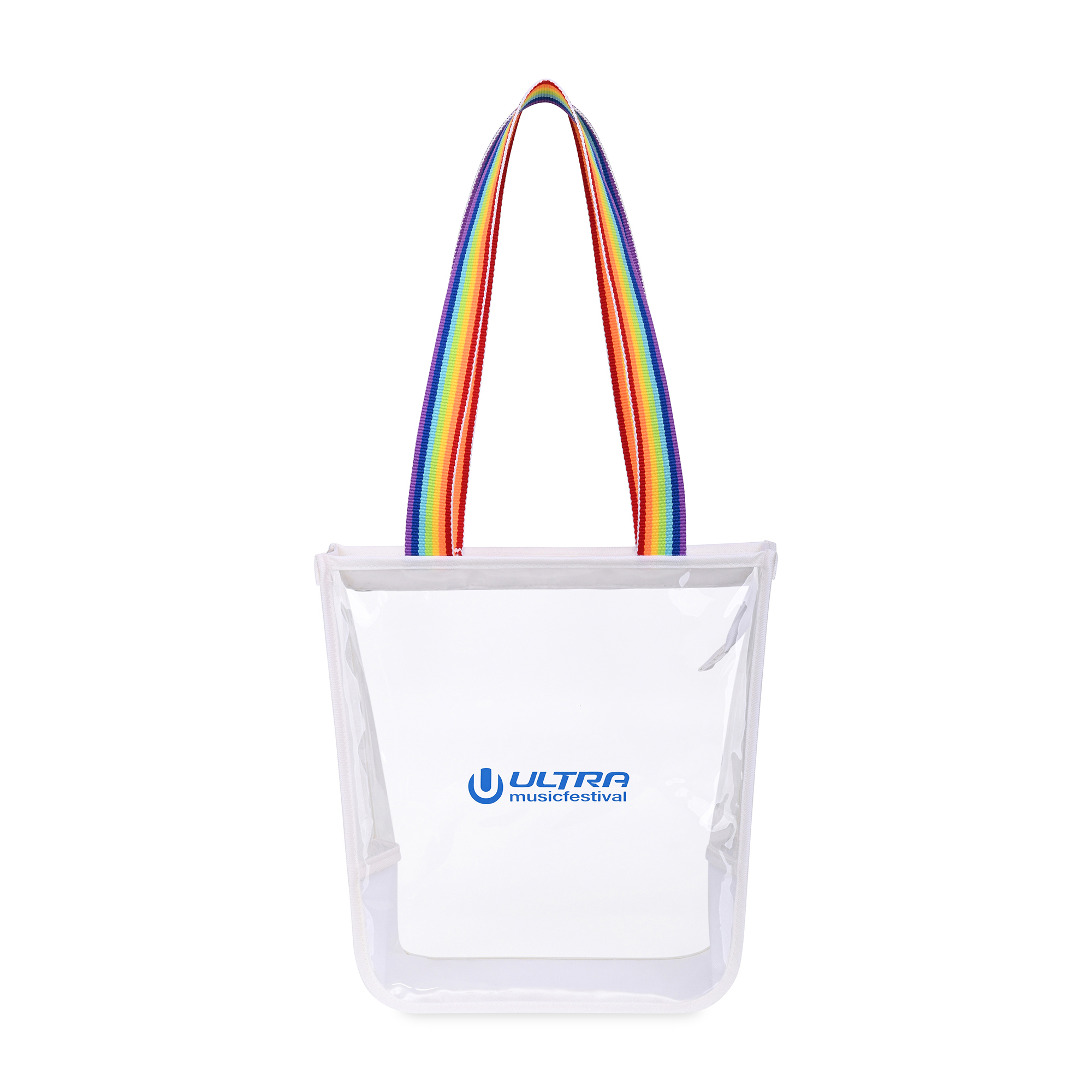 Picture of Sigma Clear Zippered Tote - Rainbow