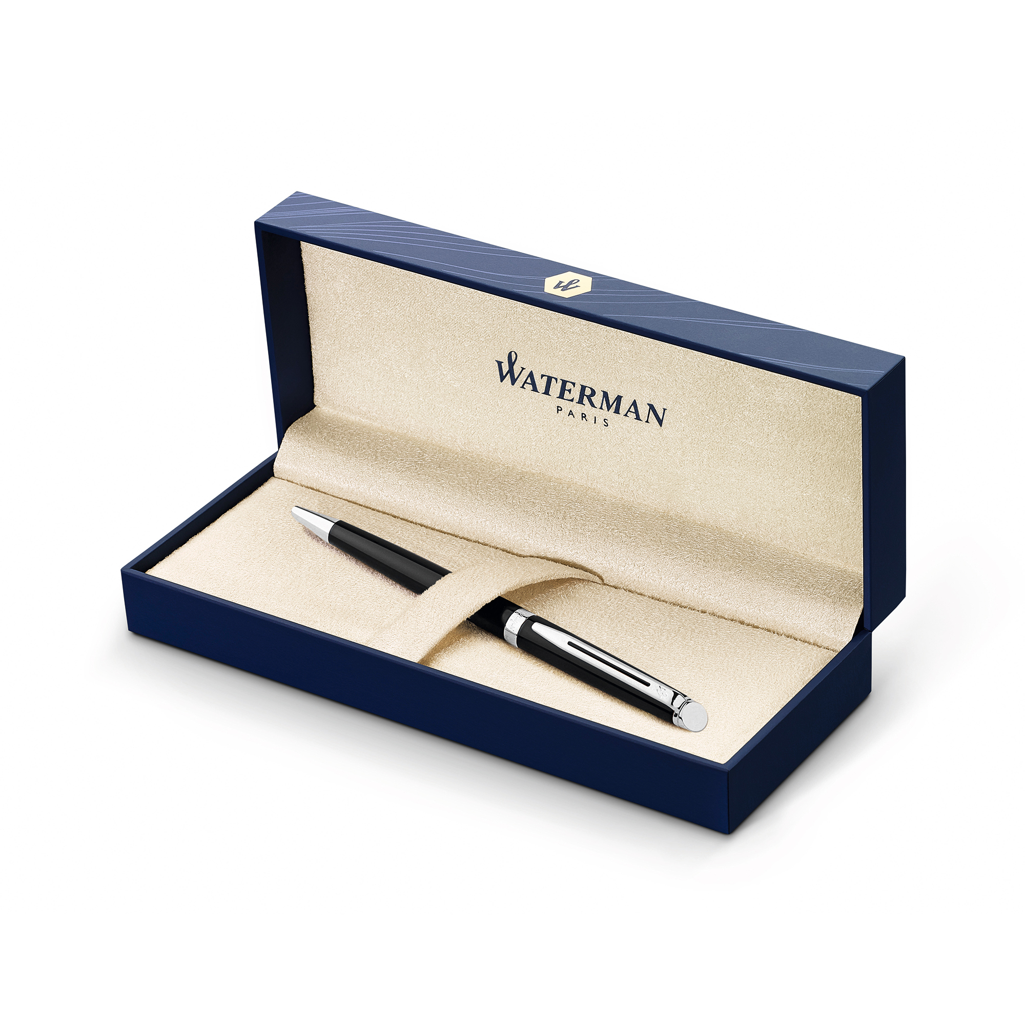 Picture of Waterman Hemisphere Ballpoint - Blue Ink - Black - Silver Trim
