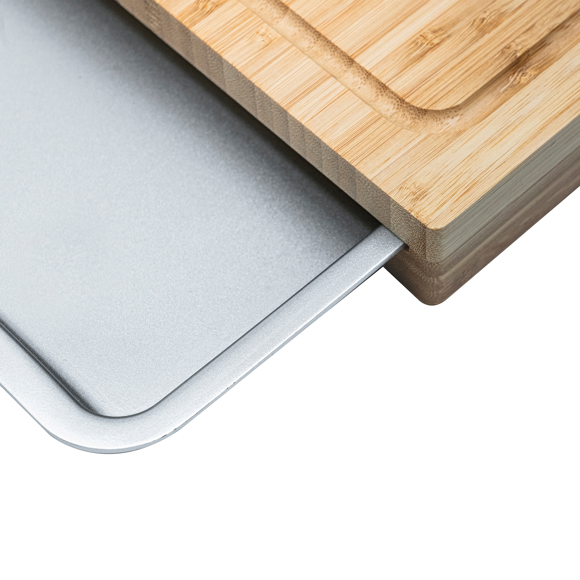 Picture of Cuisinart Outdoors Bamboo Cutting Board With Hidden Tray - Bamboo