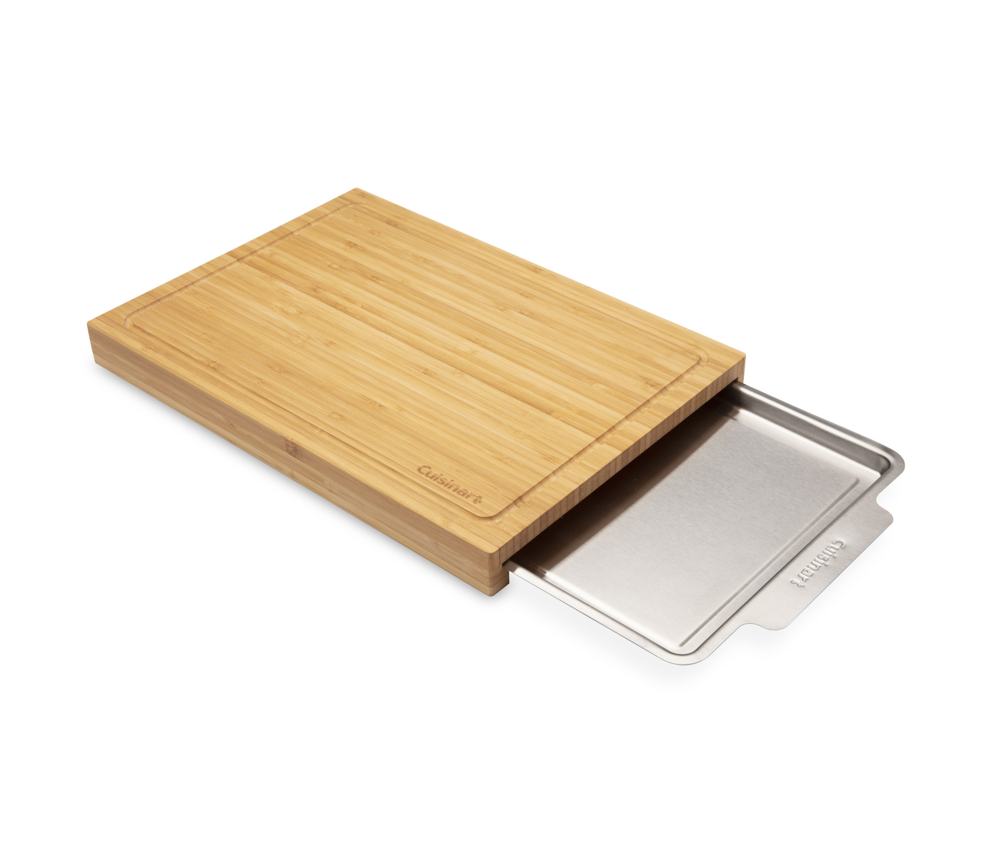 Picture of Cuisinart Outdoors Bamboo Cutting Board With Hidden Tray - Bamboo
