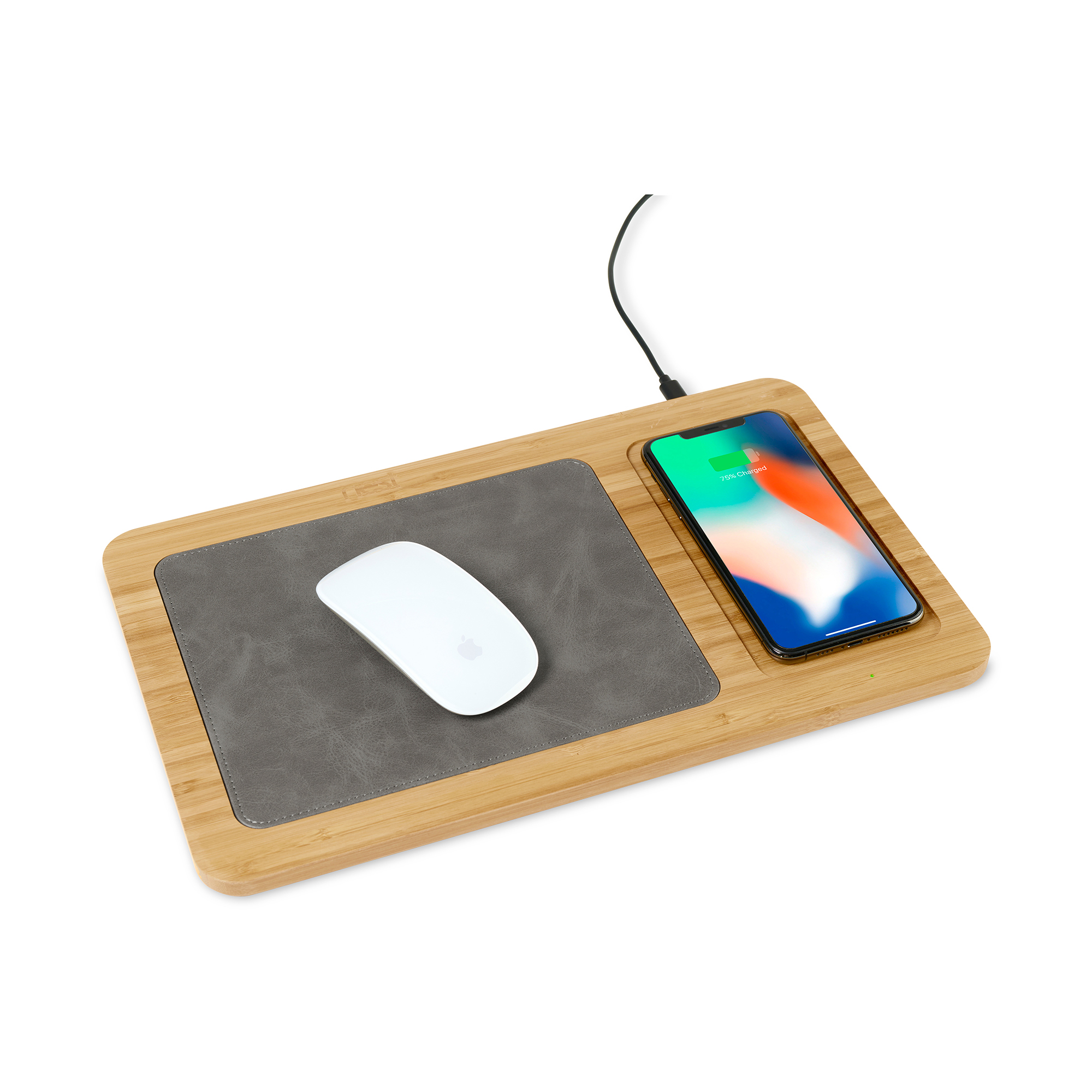 Picture of Auden Bamboo Wireless Charging Mouse Pad - Bamboo