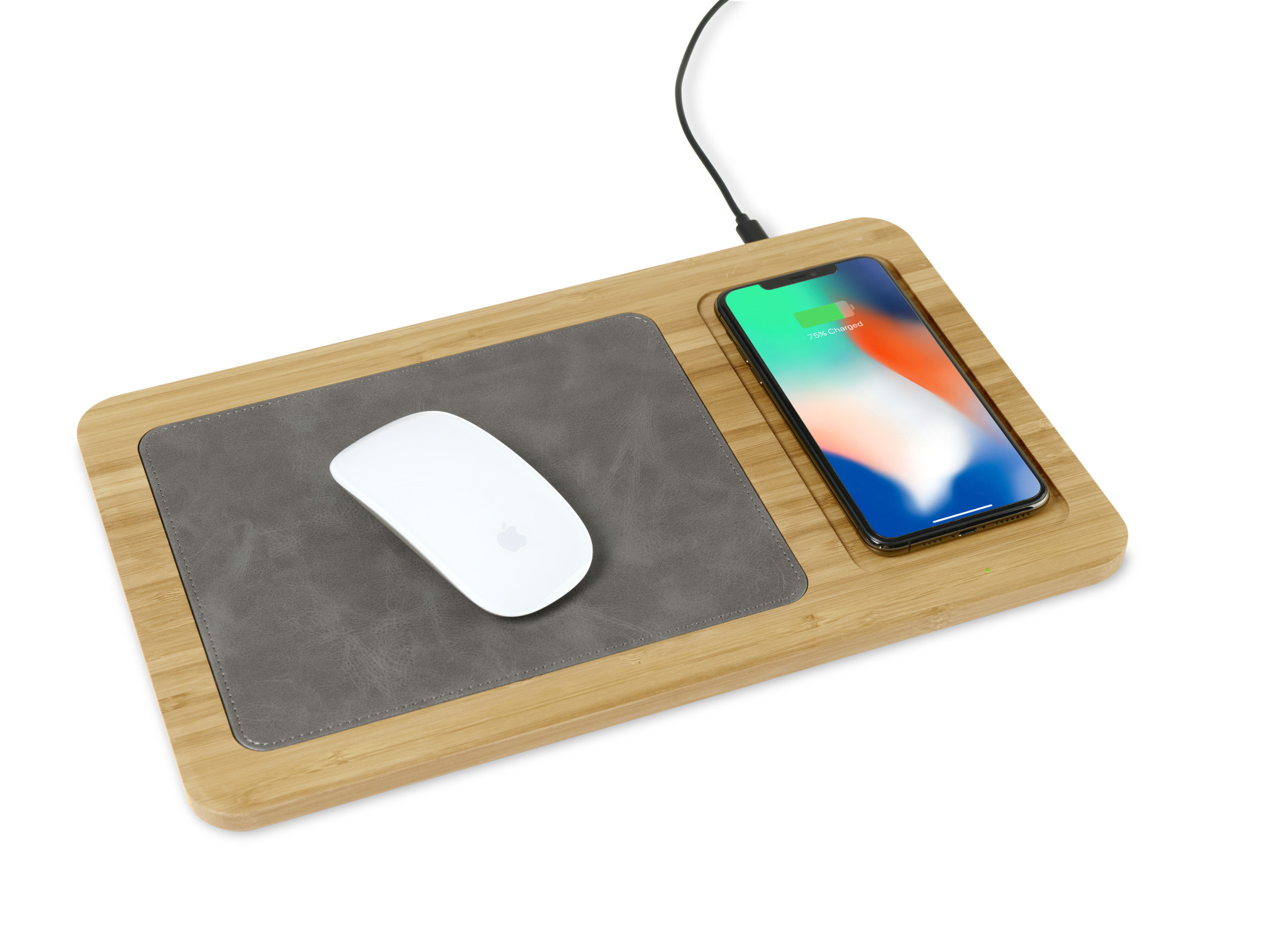 Picture of Auden Bamboo Wireless Charging Mouse Pad - Bamboo