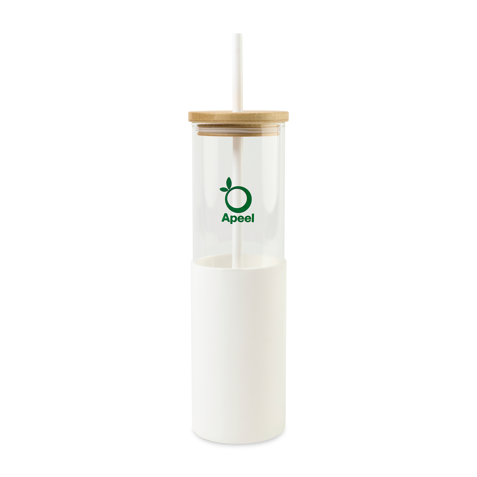 Picture of Aviana Journey Glass Tumbler with Straw - 20 Oz - White