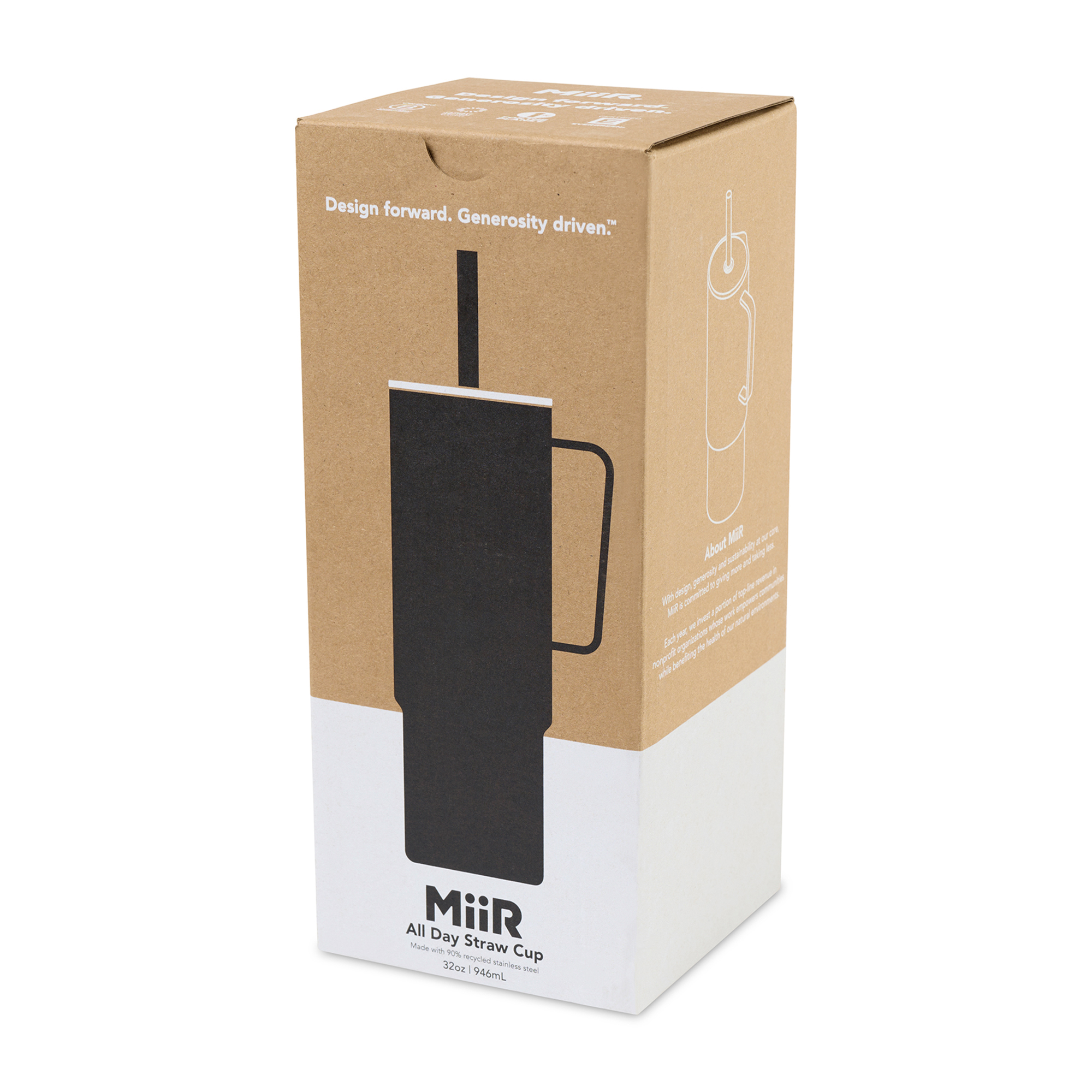 Picture of MiiR All Day Straw Cup - 32 Oz. - Black Powder