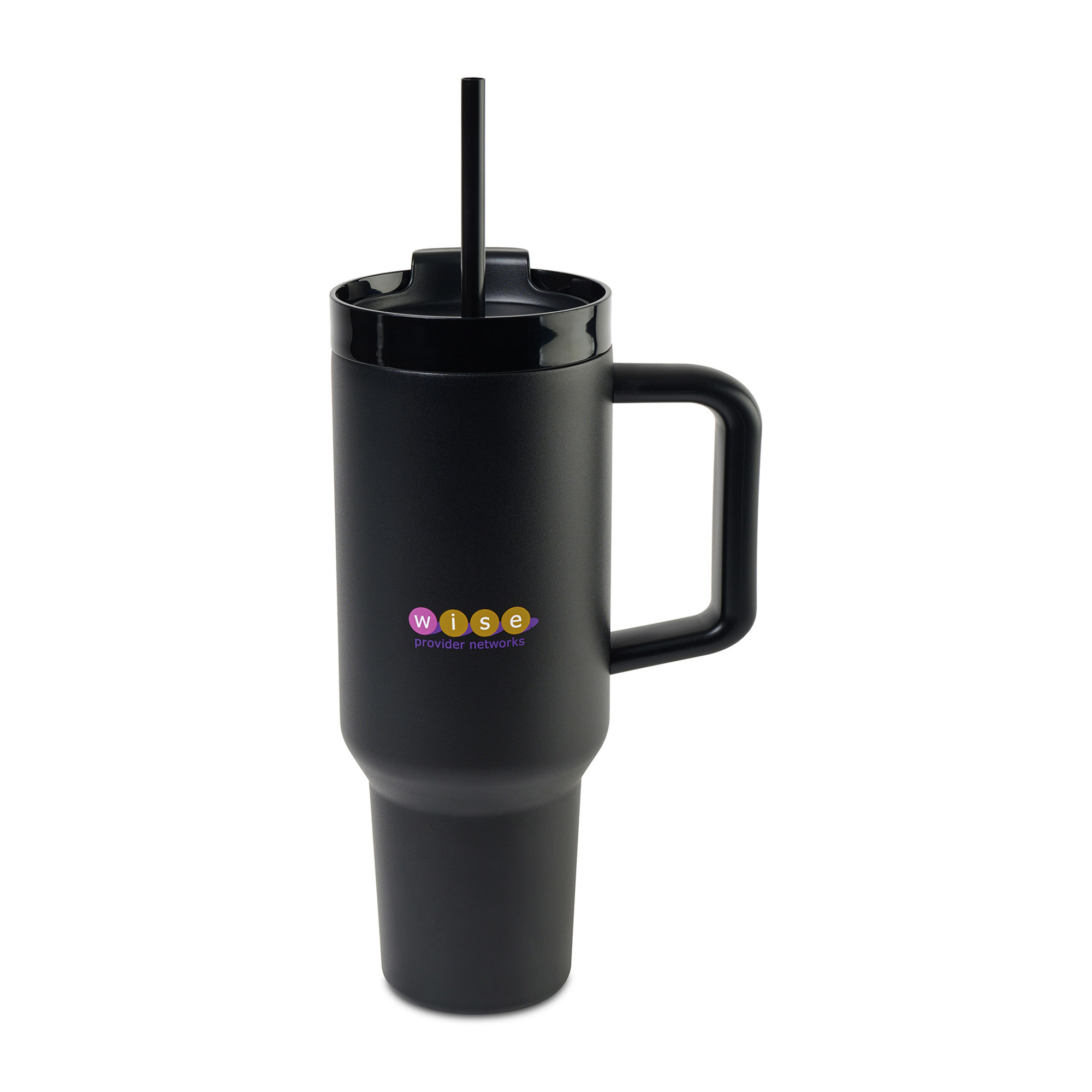 Picture of Adrian Travel Tumbler with Straw - 40 Oz. - Black