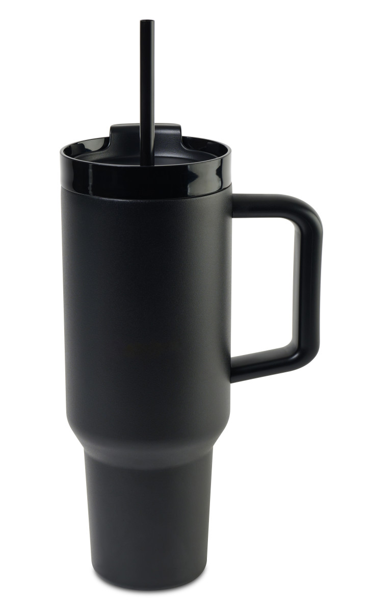 Picture of Adrian Travel Tumbler with Straw - 40 Oz. - Black