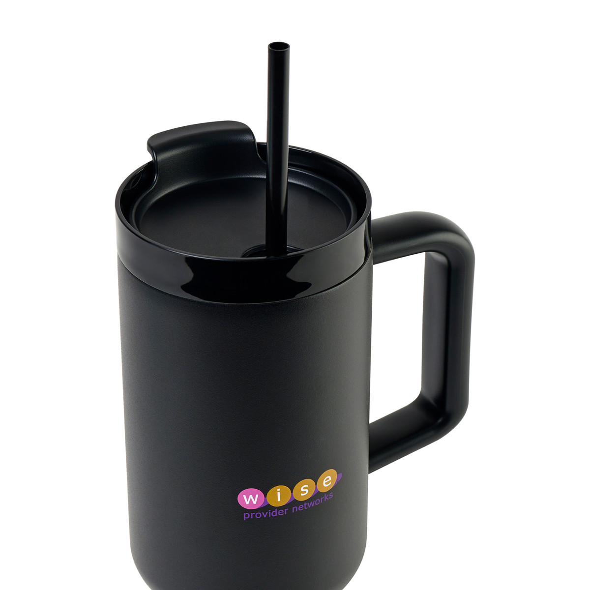 Picture of Adrian Travel Tumbler with Straw - 40 Oz. - Black