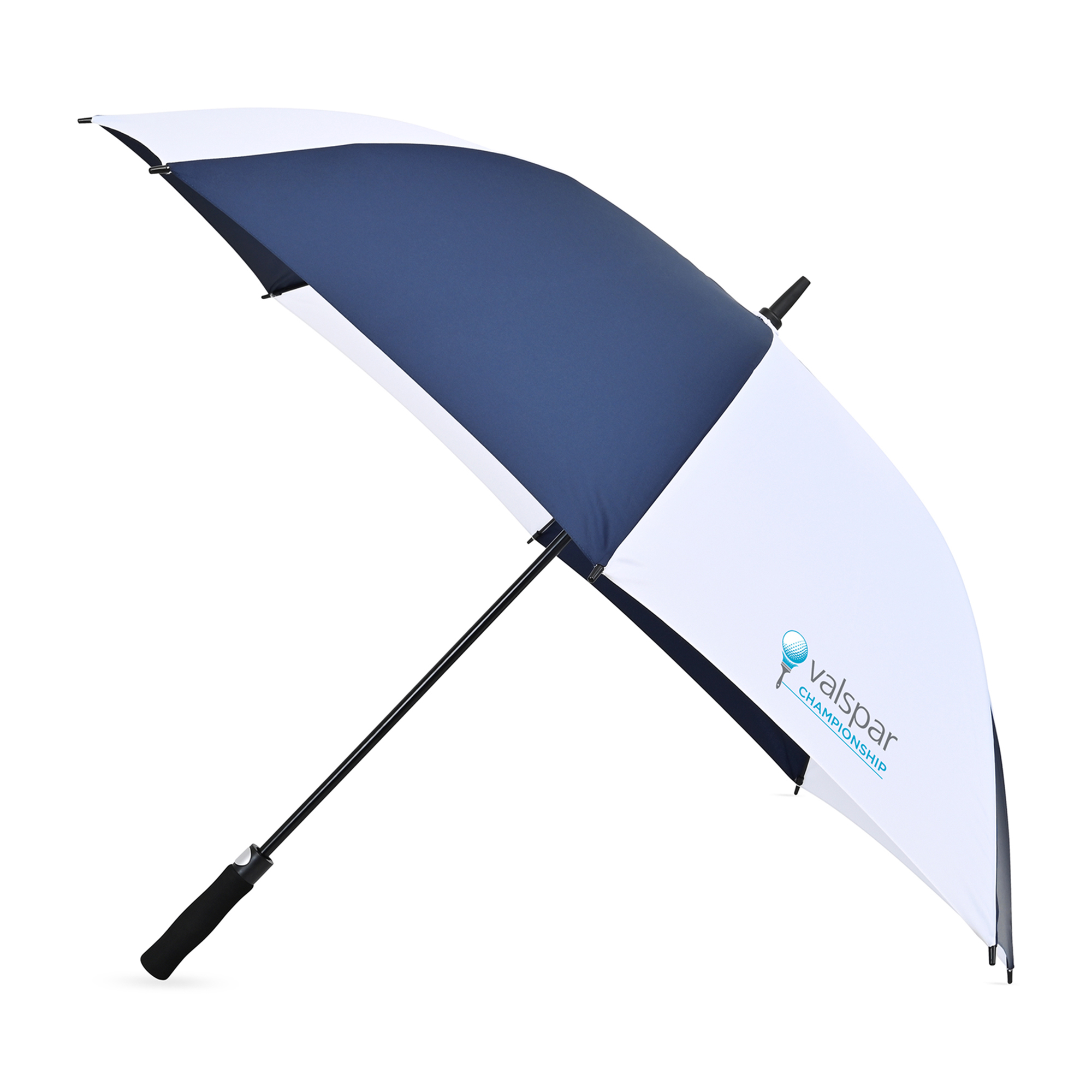 Picture of Elements 60" Recycled rPET Auto Open Golf Umbrella - Navy-White