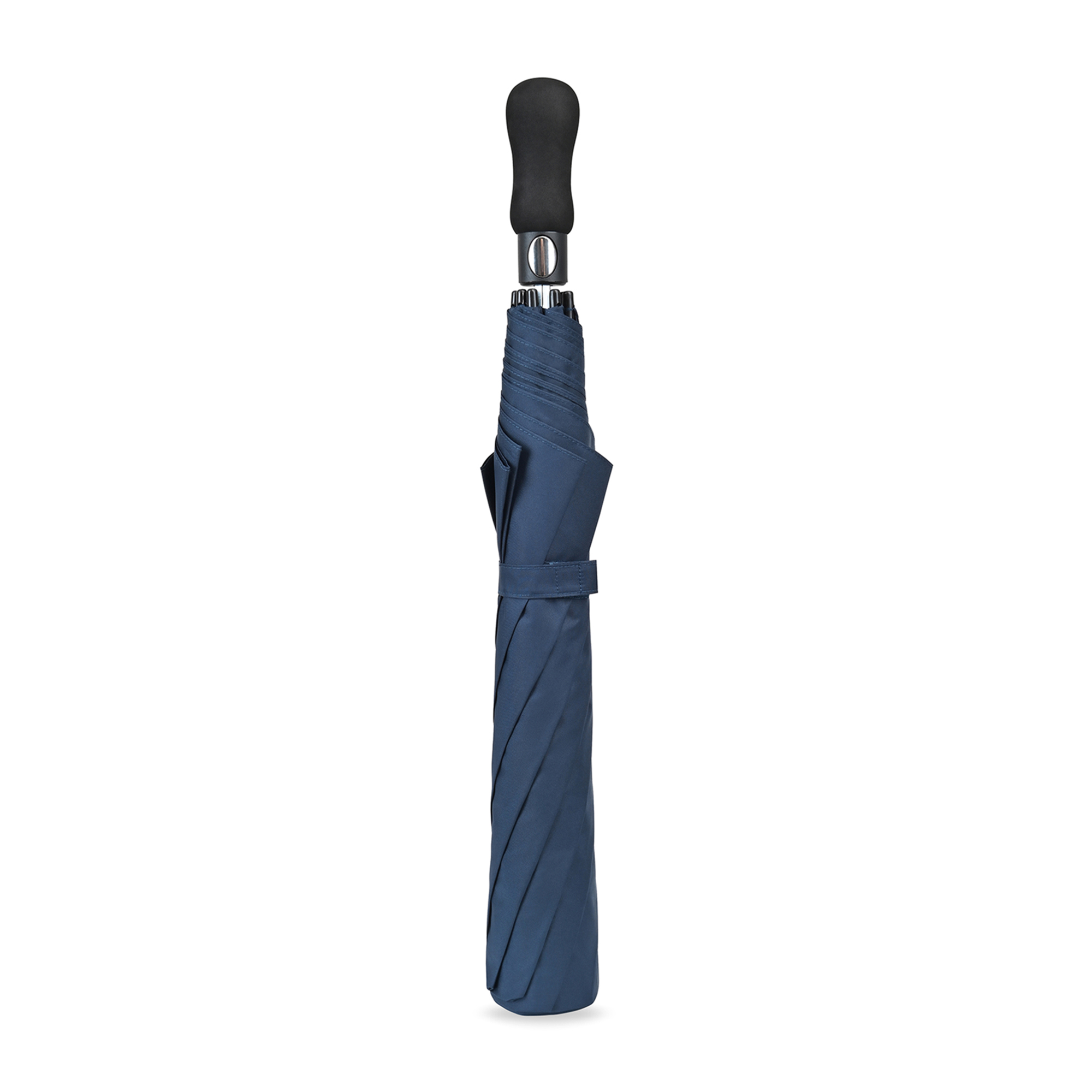 Picture of Elements 58" Recycled rPET Auto Open Travel Folding Umbrella - Navy