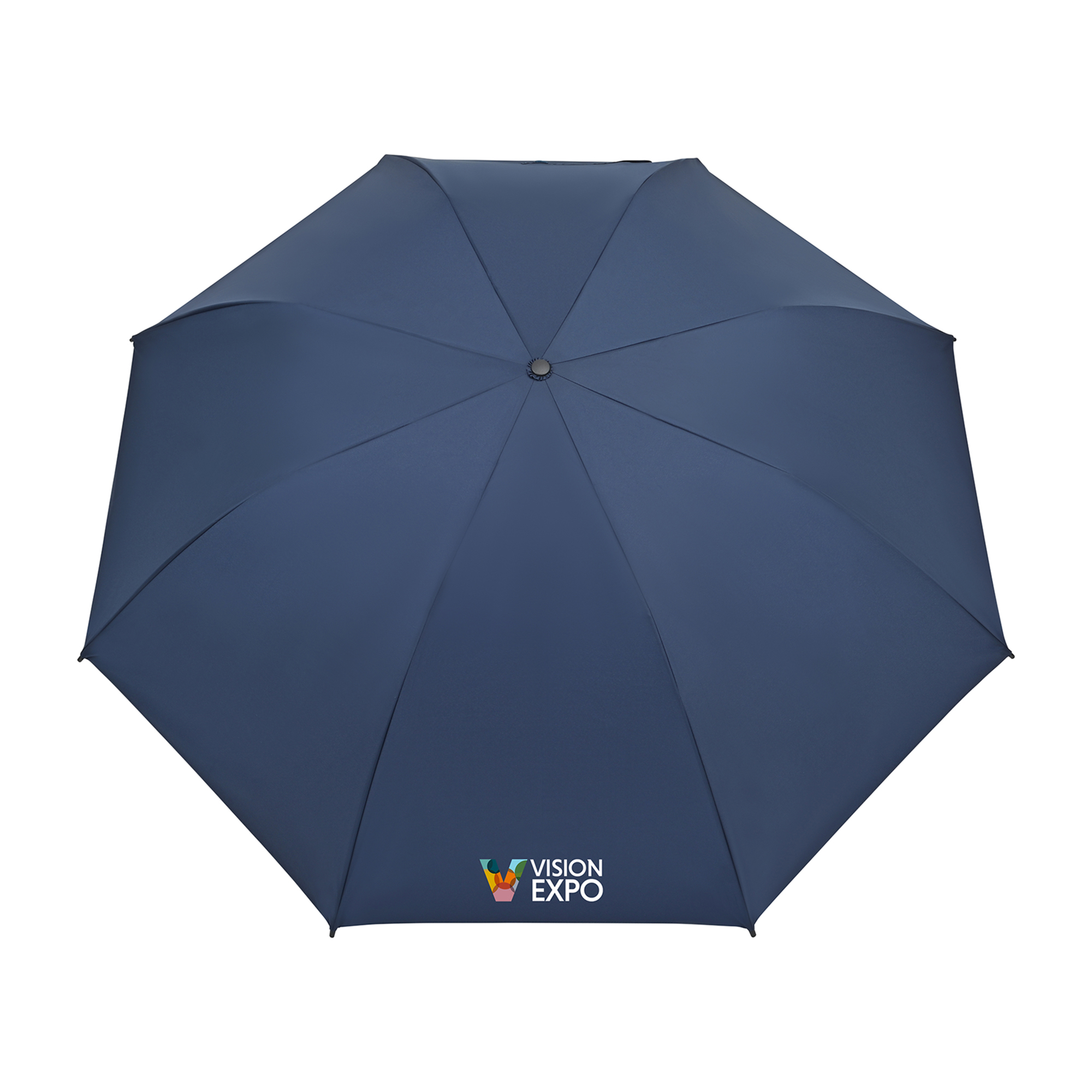 Picture of Elements 58" Recycled rPET Auto Open Travel Folding Umbrella - Navy