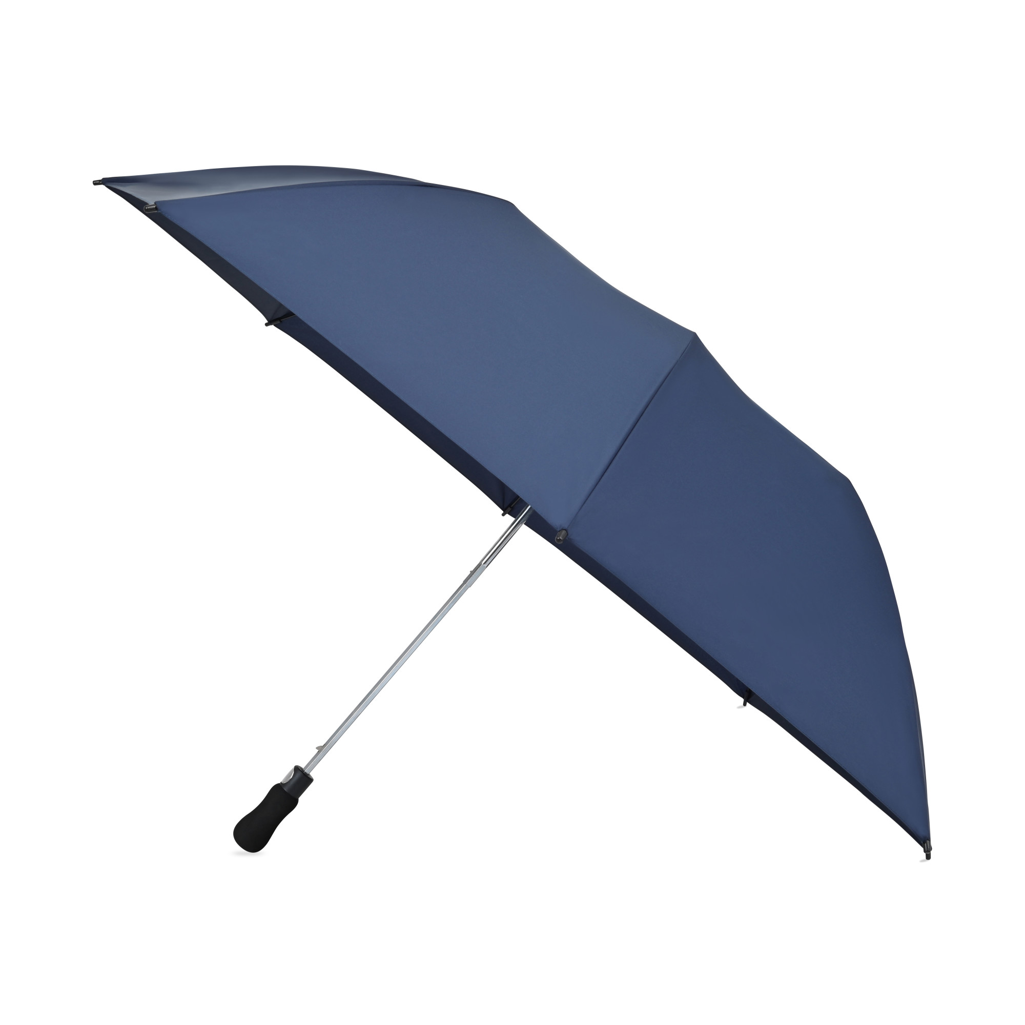 Picture of Elements 58" Recycled rPET Auto Open Travel Folding Umbrella - Navy