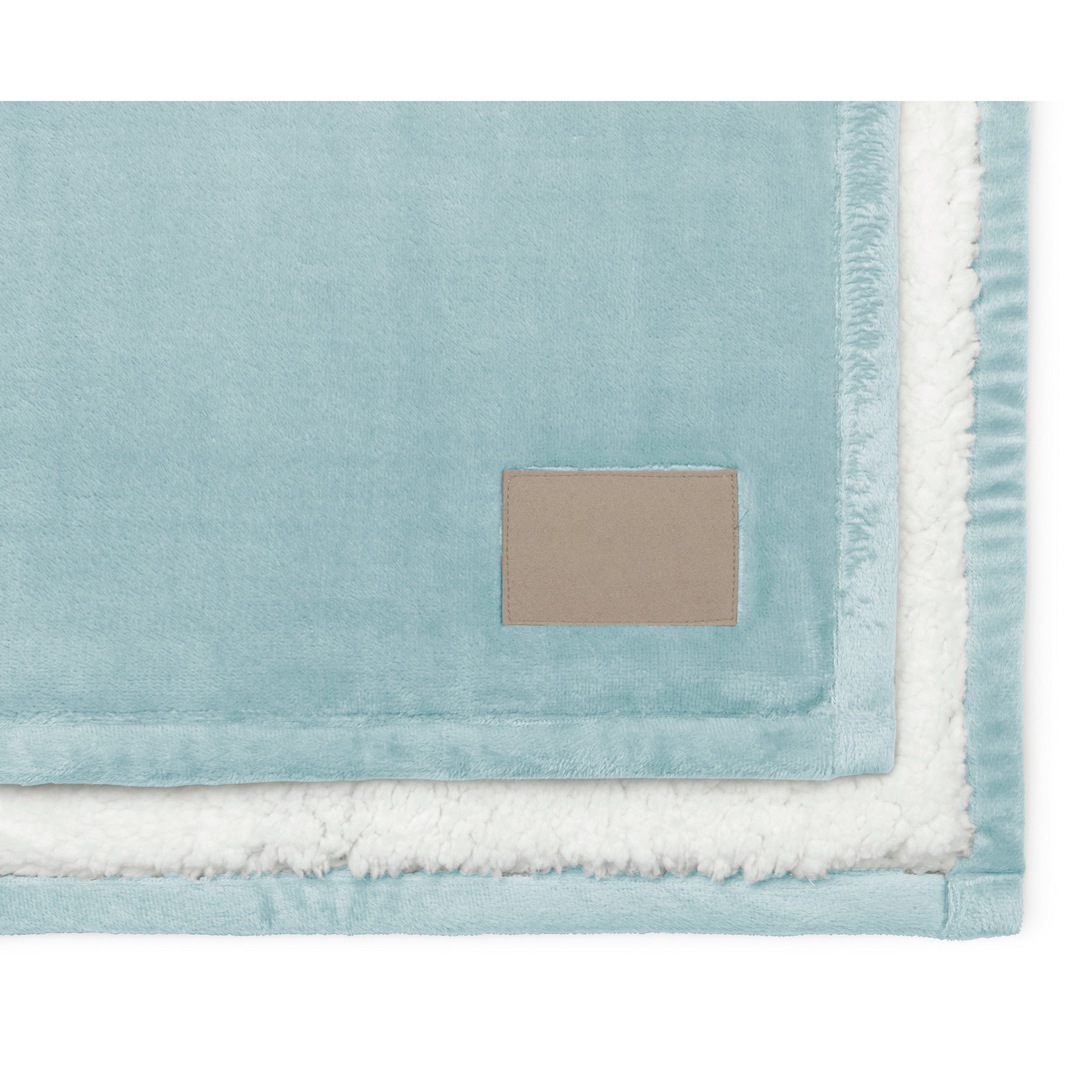 Picture of Minkie Sherpa Recycled Polyester Baby Blanket - Hush Blue