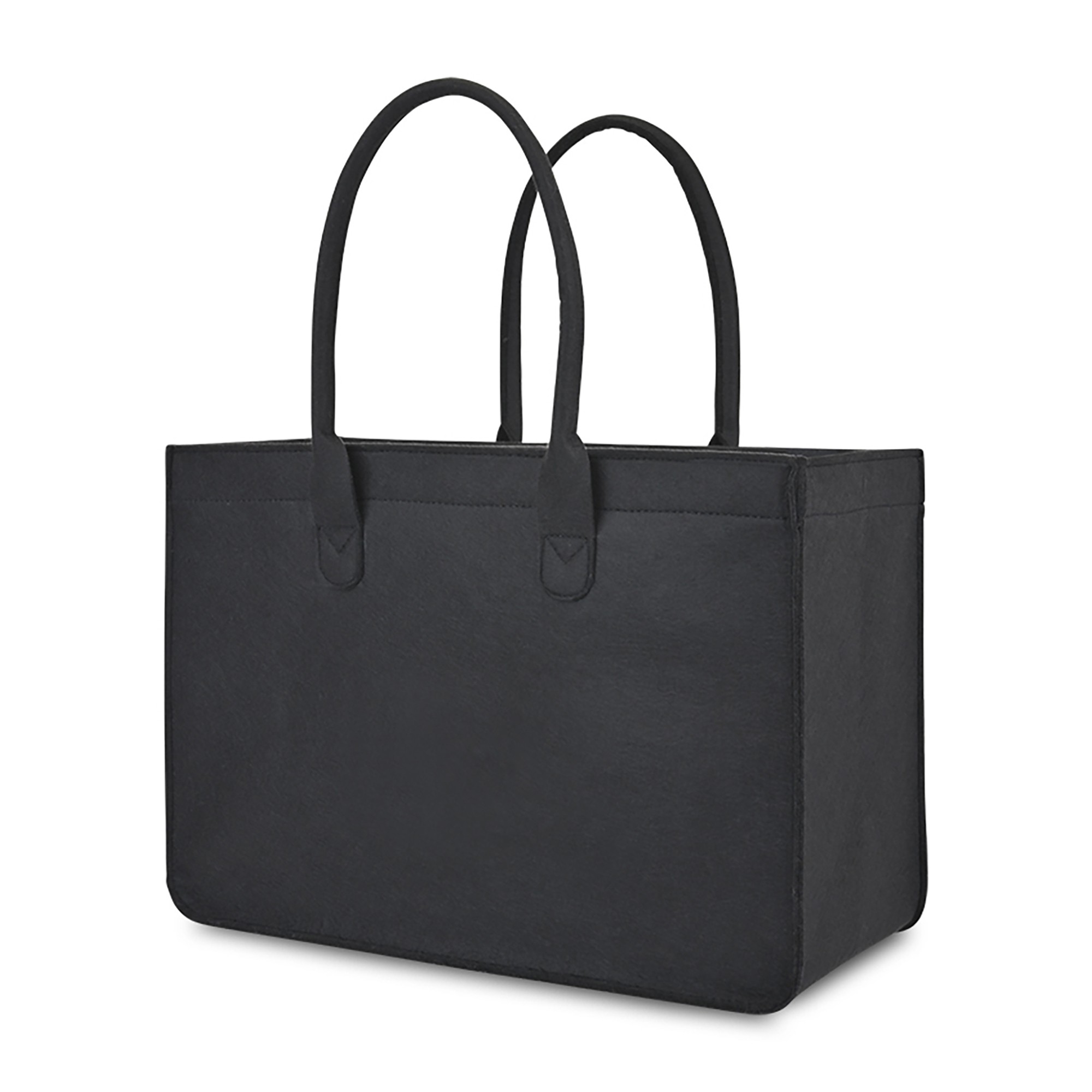 Picture of Out of the Woods Felt Shopper Tote - Black