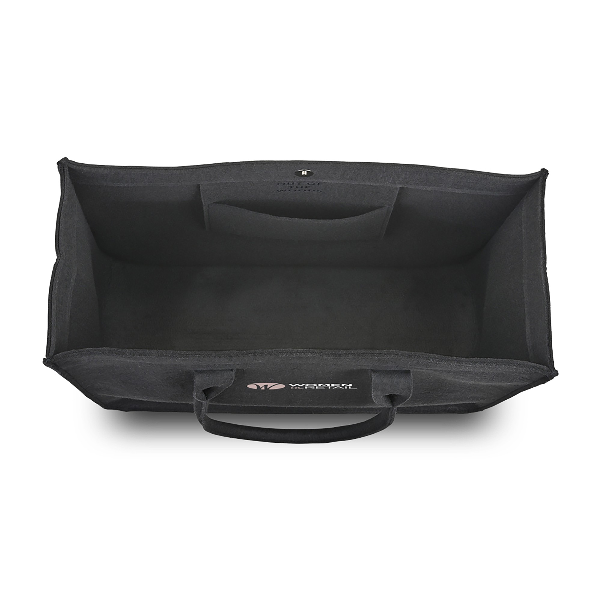 Picture of Out of the Woods Felt Shopper Tote - Black