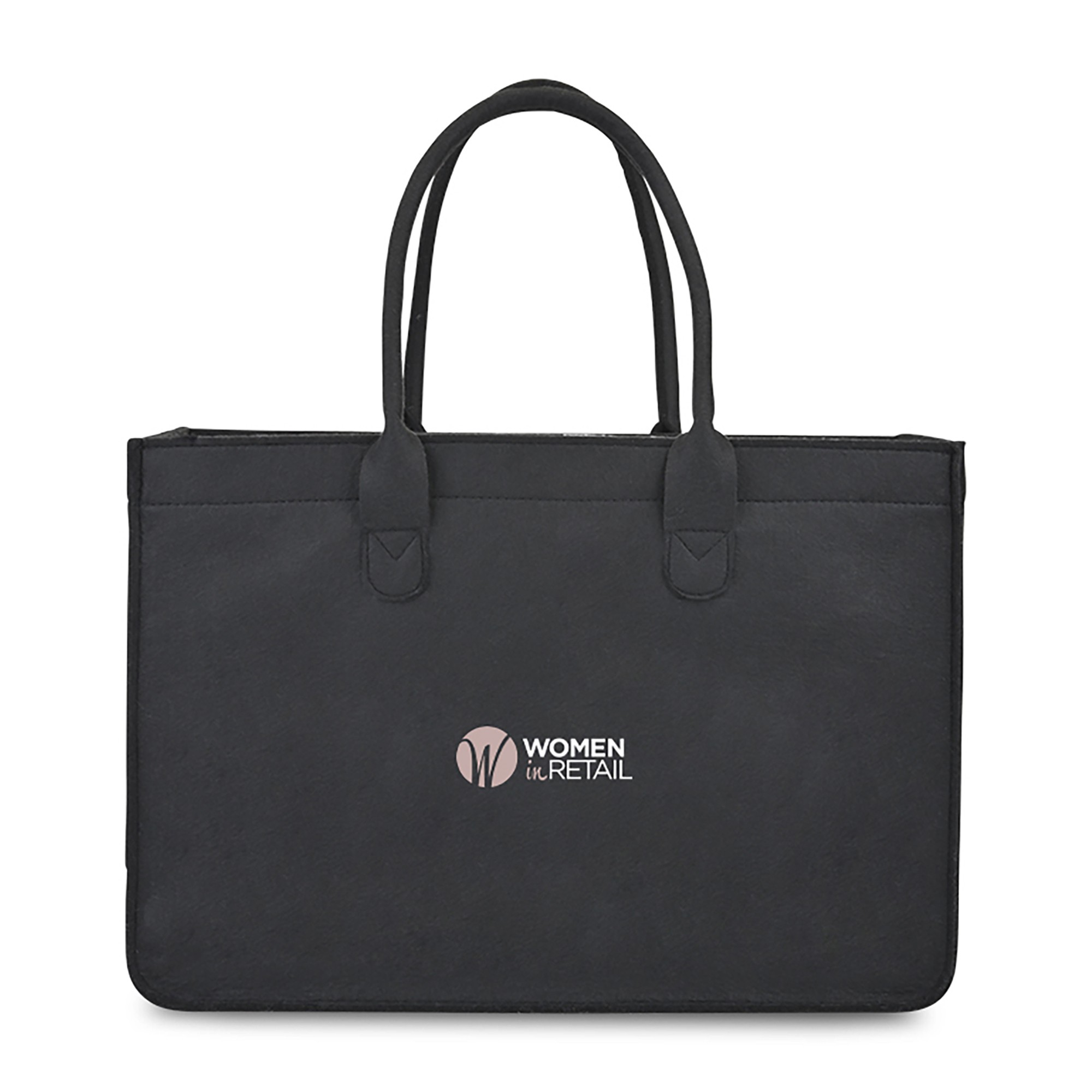 Picture of Out of the Woods Felt Shopper Tote - Black