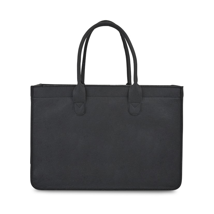 Picture of Out of the Woods Felt Shopper Tote - Black