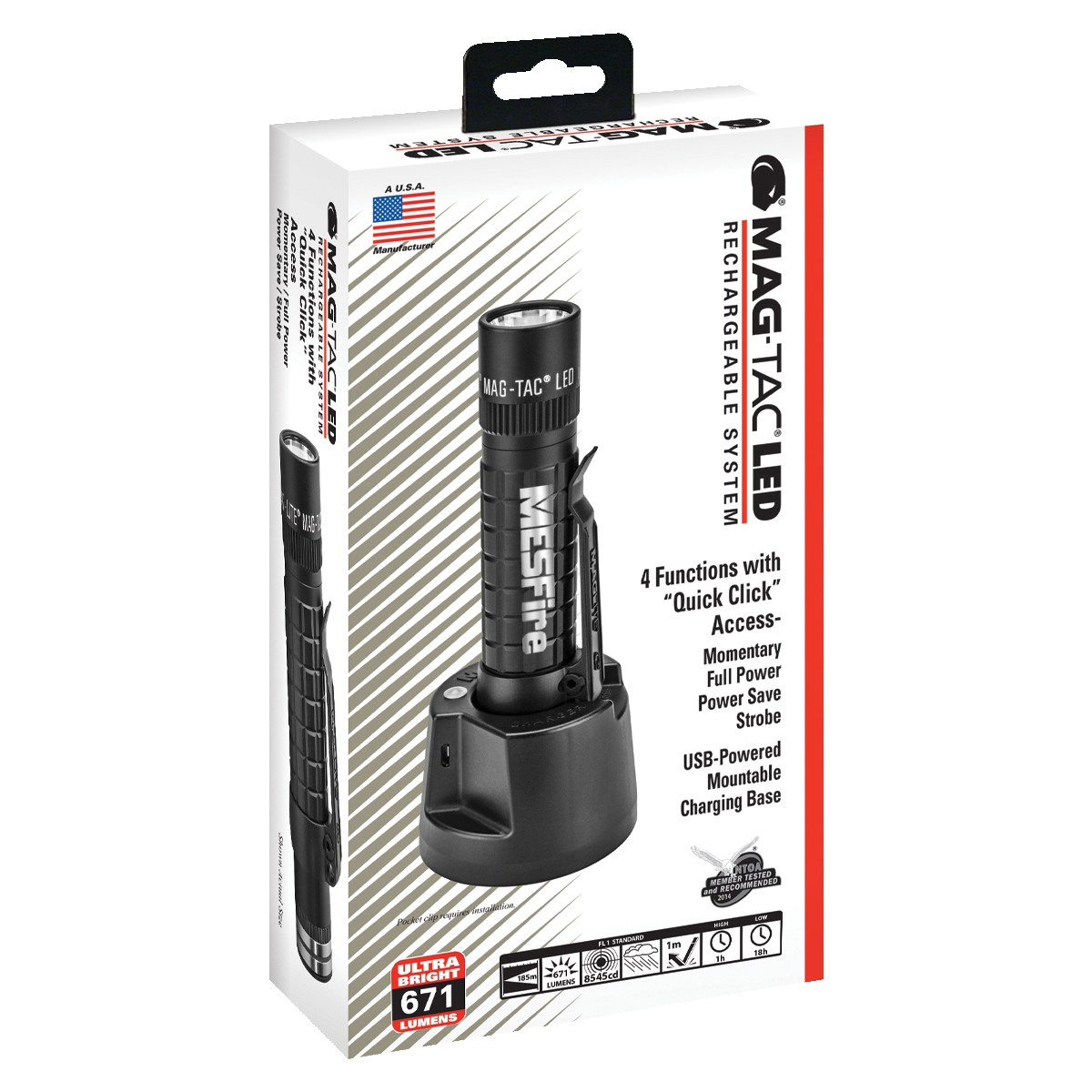 Picture of MAG-TAC LED Rechargeable Flashlight (Laser Engraved)