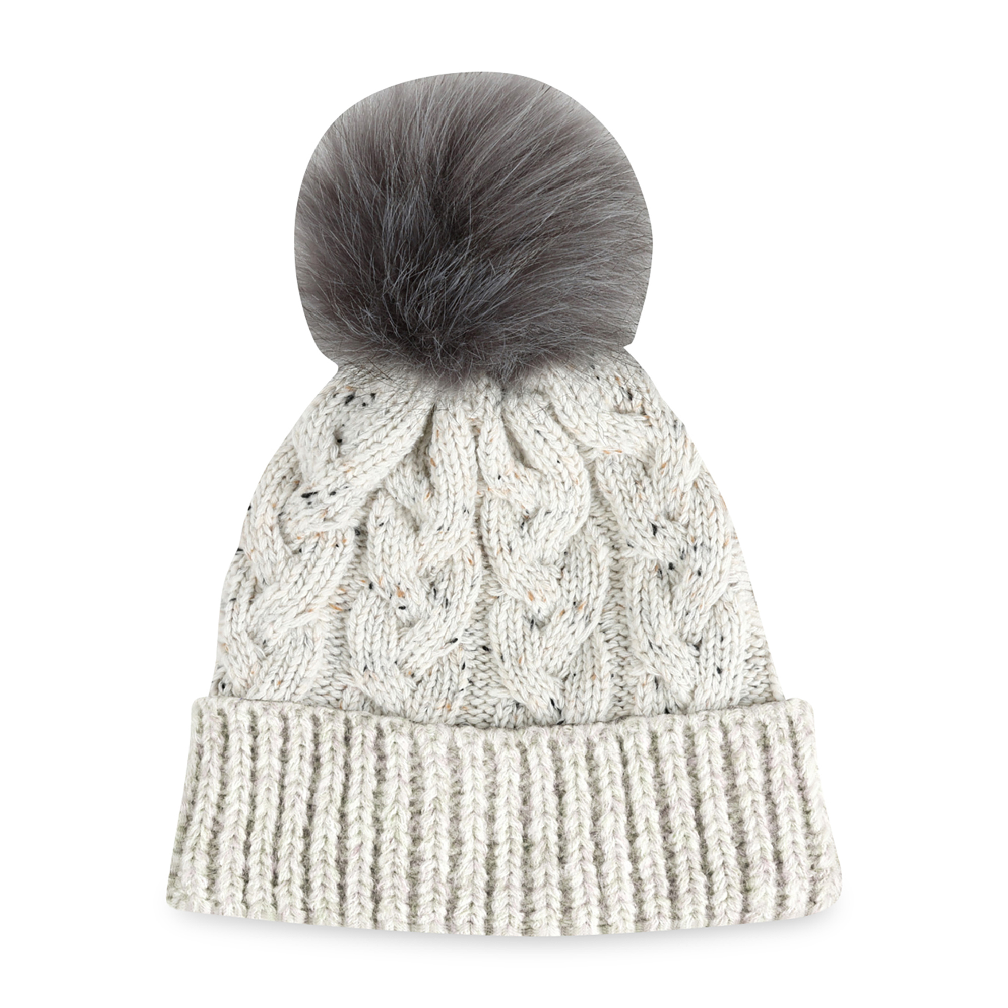 Picture of Ahead Speckle Pom Knit Hat - Oatmeal