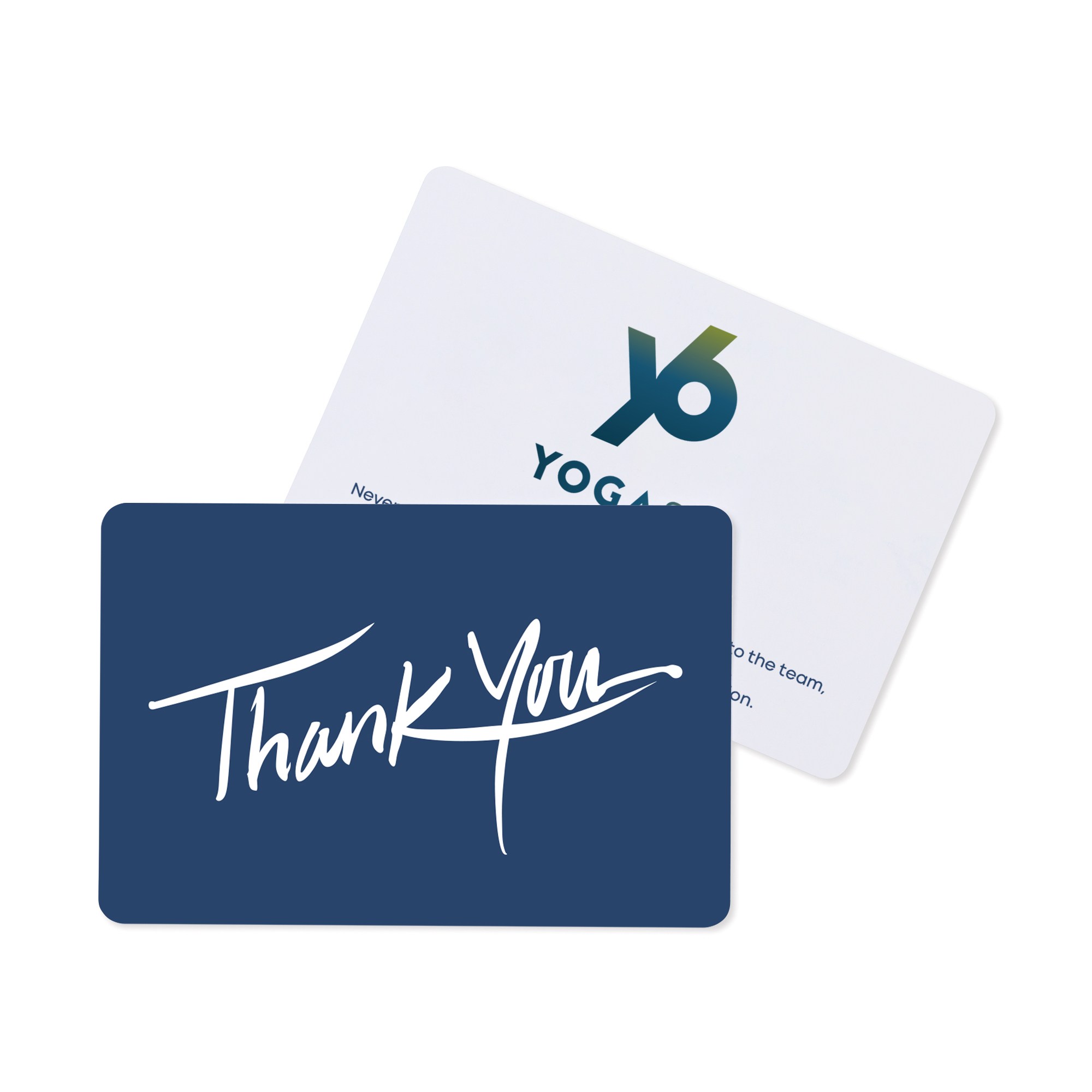 Picture of Deep Blue Thank You Greeting Card - White