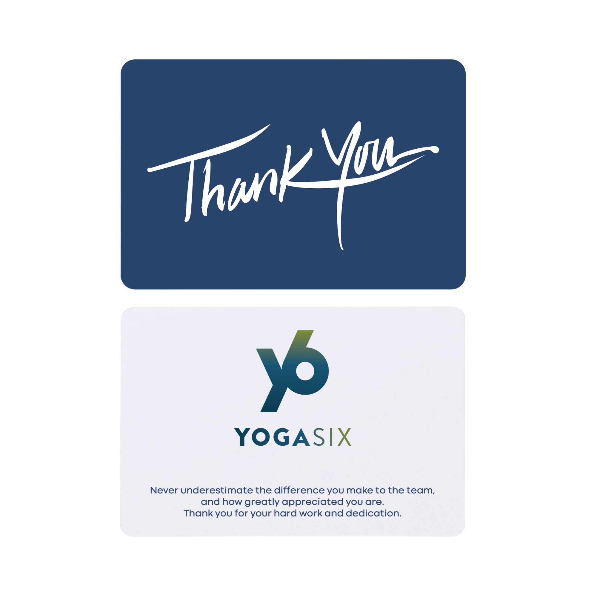 Picture of Deep Blue Thank You Greeting Card - White