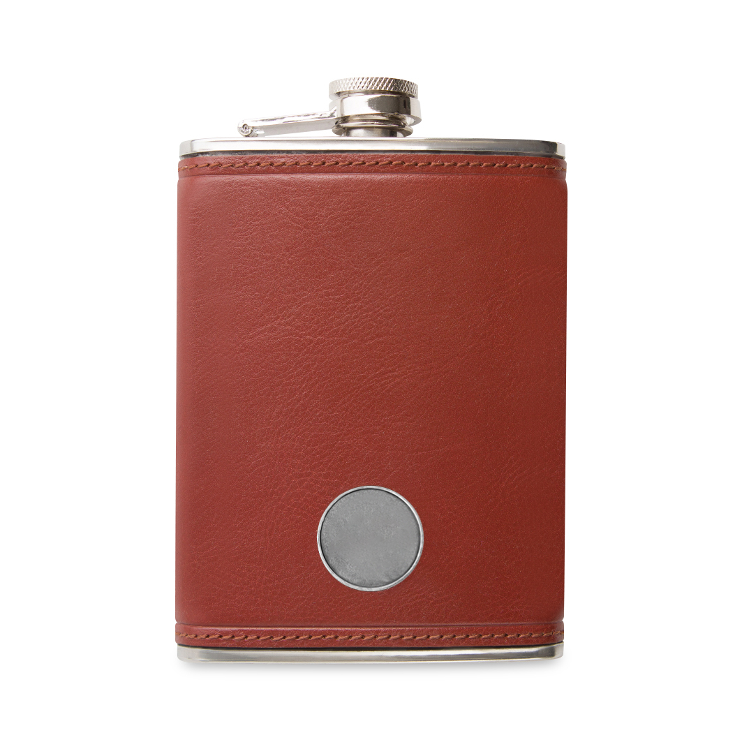 Picture of Ahead Leather Flask - Brown