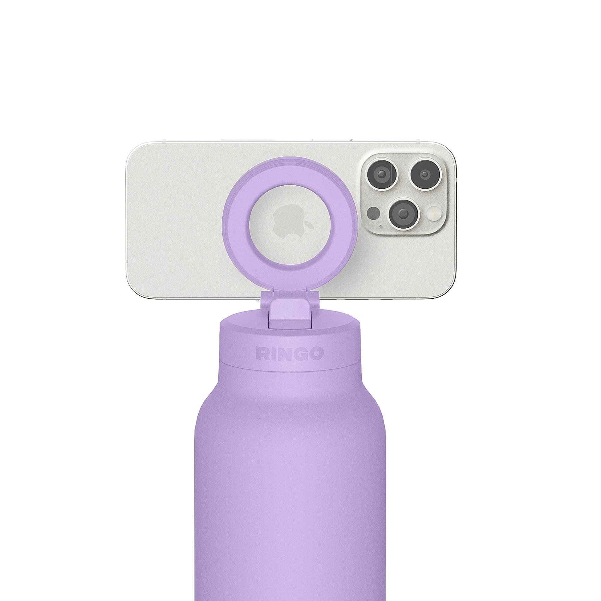 Picture of RINGO Pro Water Bottle with Magnetic Booster Ring - 24 Oz. - Lilac