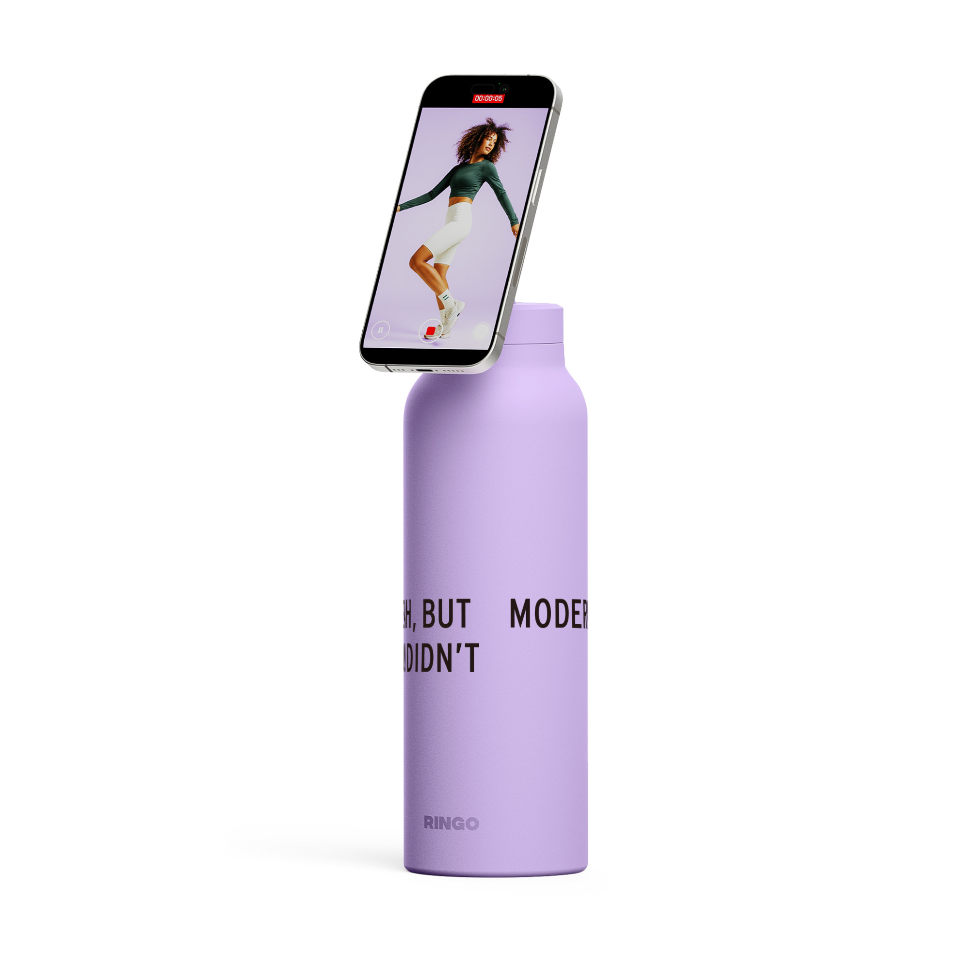 Picture of RINGO Pro Water Bottle with Magnetic Booster Ring - 32 Oz. - Lilac