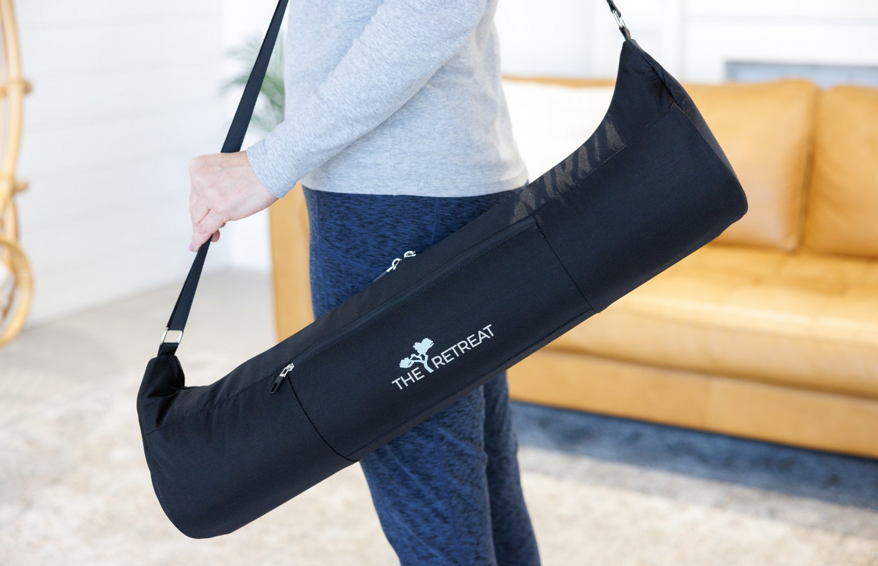 Picture of Well Studio Cork Yoga Mat with Bag - Black