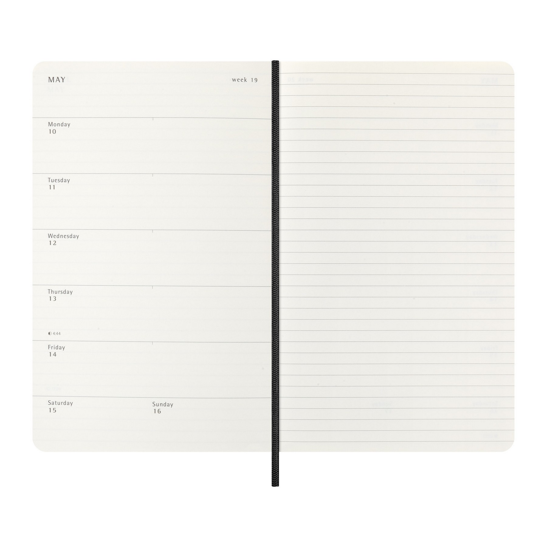 Picture of Moleskine Soft Cover Large 12-Month Weekly 2027 Planner - Black