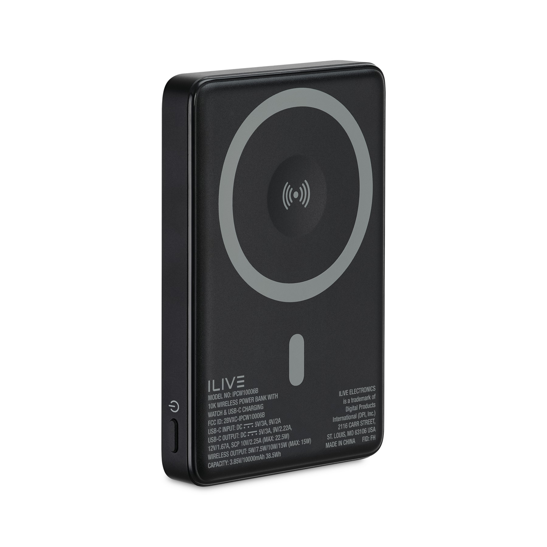 Picture of iLive Wirelesss 10K Power Bank with Wireless and Watch charger - Black