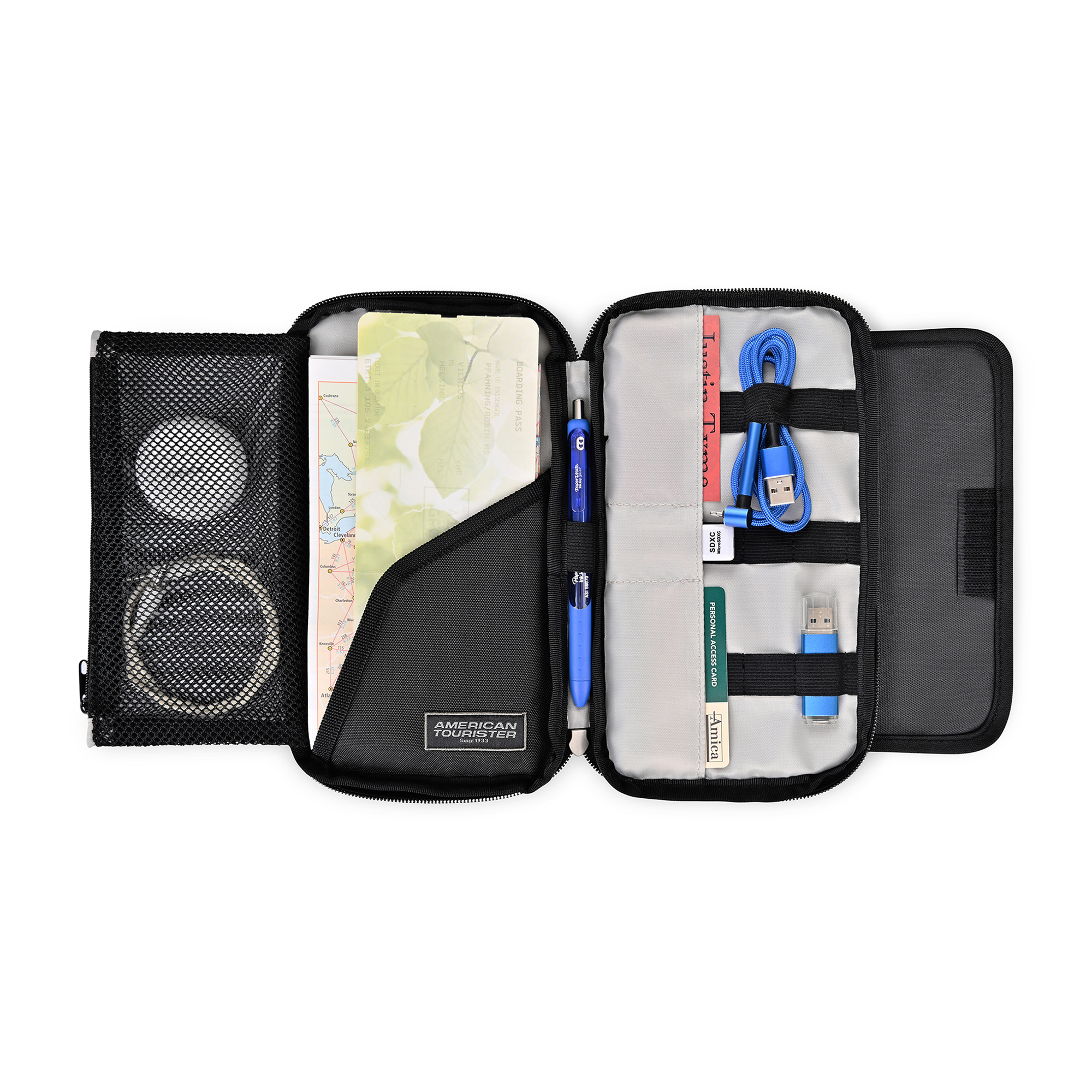 Picture of American Tourister Embark Recycled rPET Travel Organizer - Black