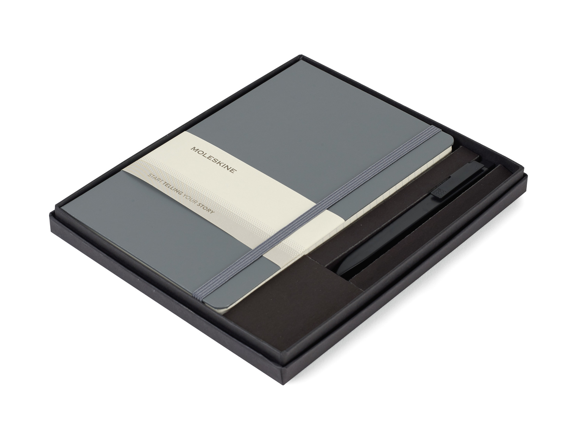 Picture of Moleskine Large Notebook and GO Pen Gift Set - Slate Grey
