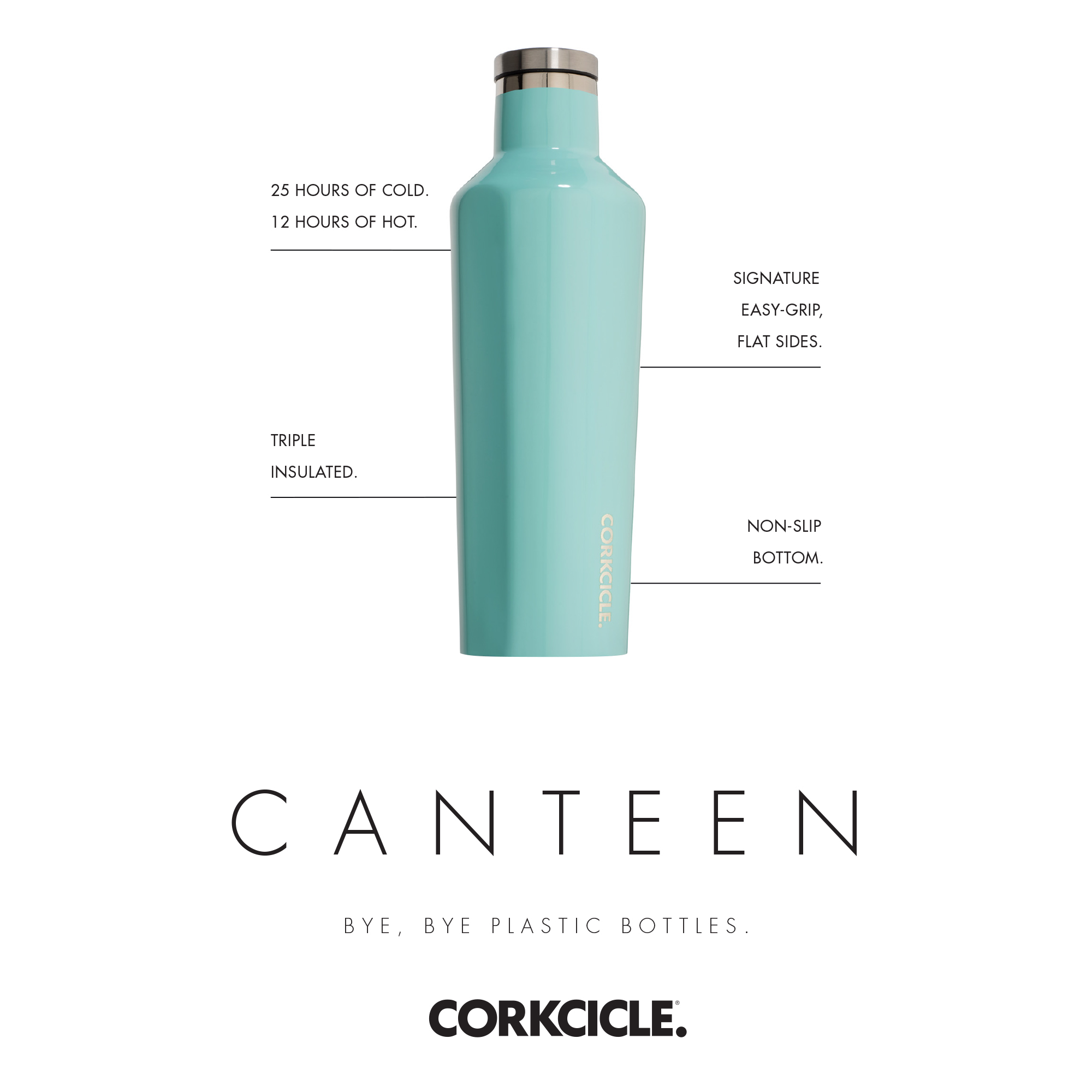 Picture of CORKCICLE Canteen - 16 Oz. - Gloss White