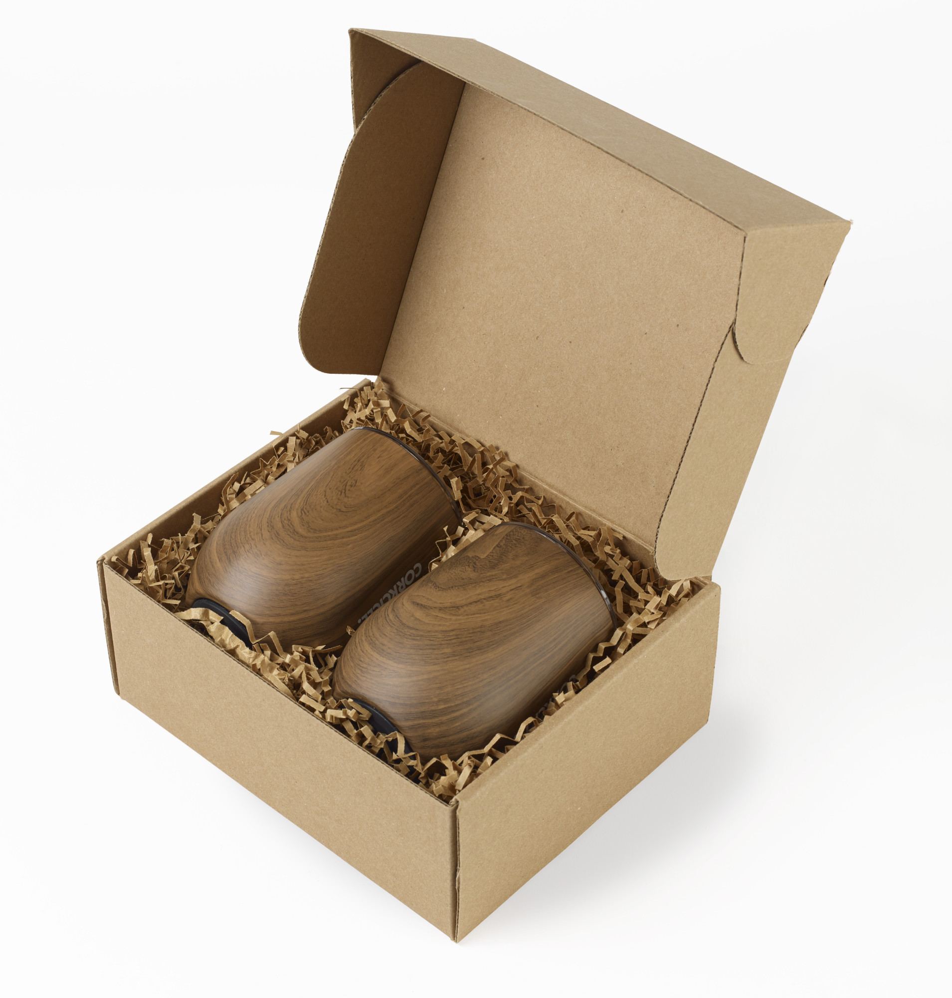 Picture of CORKCICLE Stemless Wine Cup Gift Set - Walnut