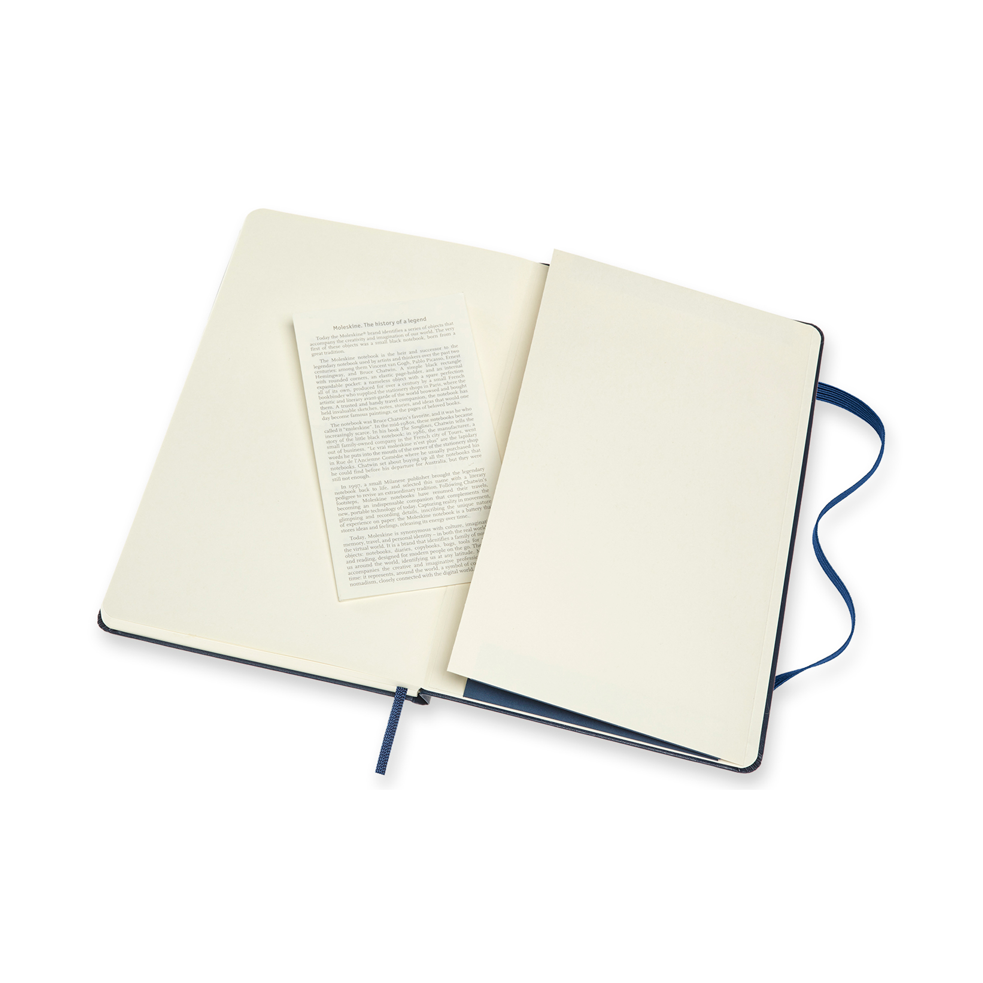 Picture of Moleskine Hard Cover Large Double Layout Notebook - Sapphire Blue