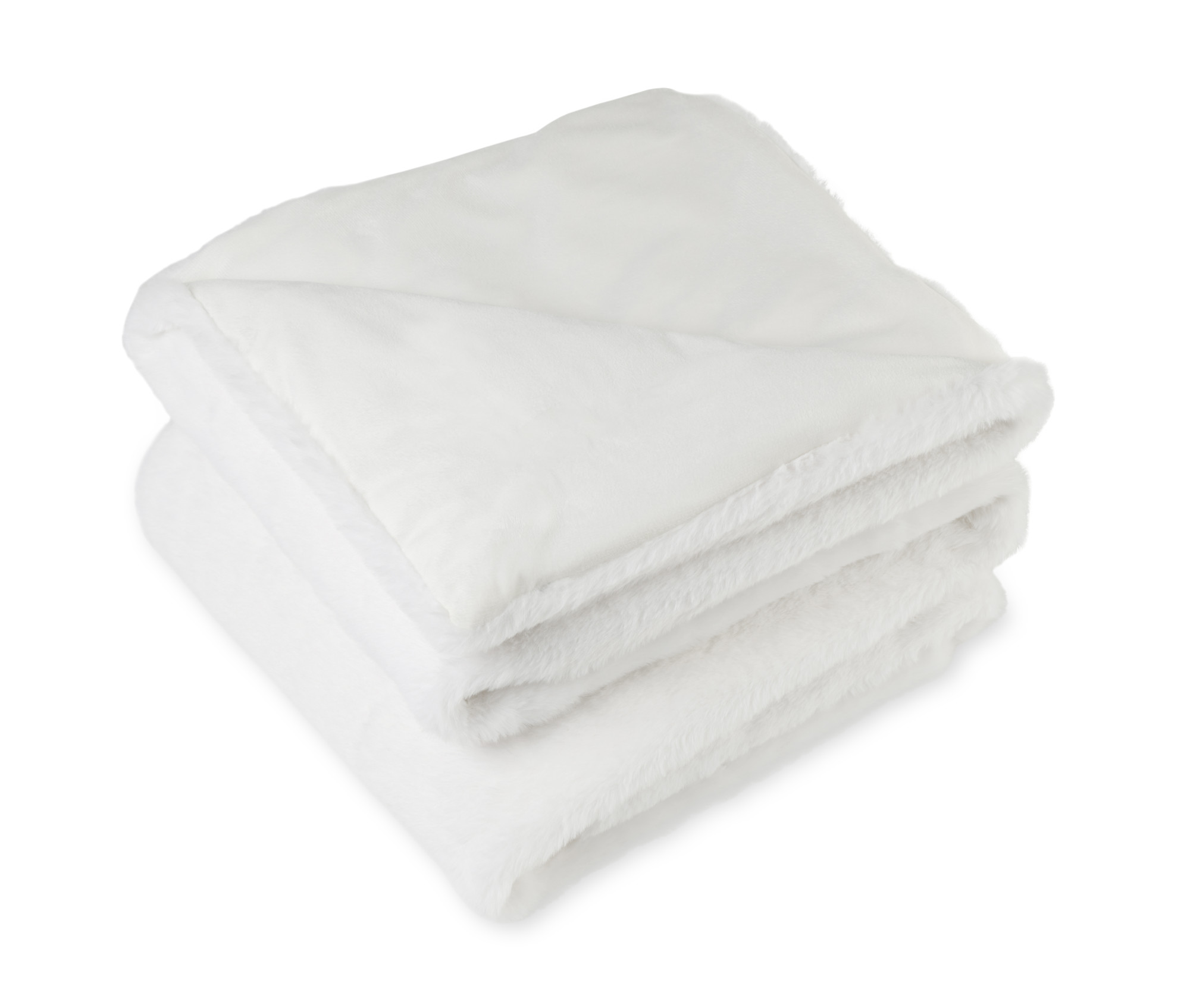 Picture of Luxe Faux Fur Throw Blanket - White