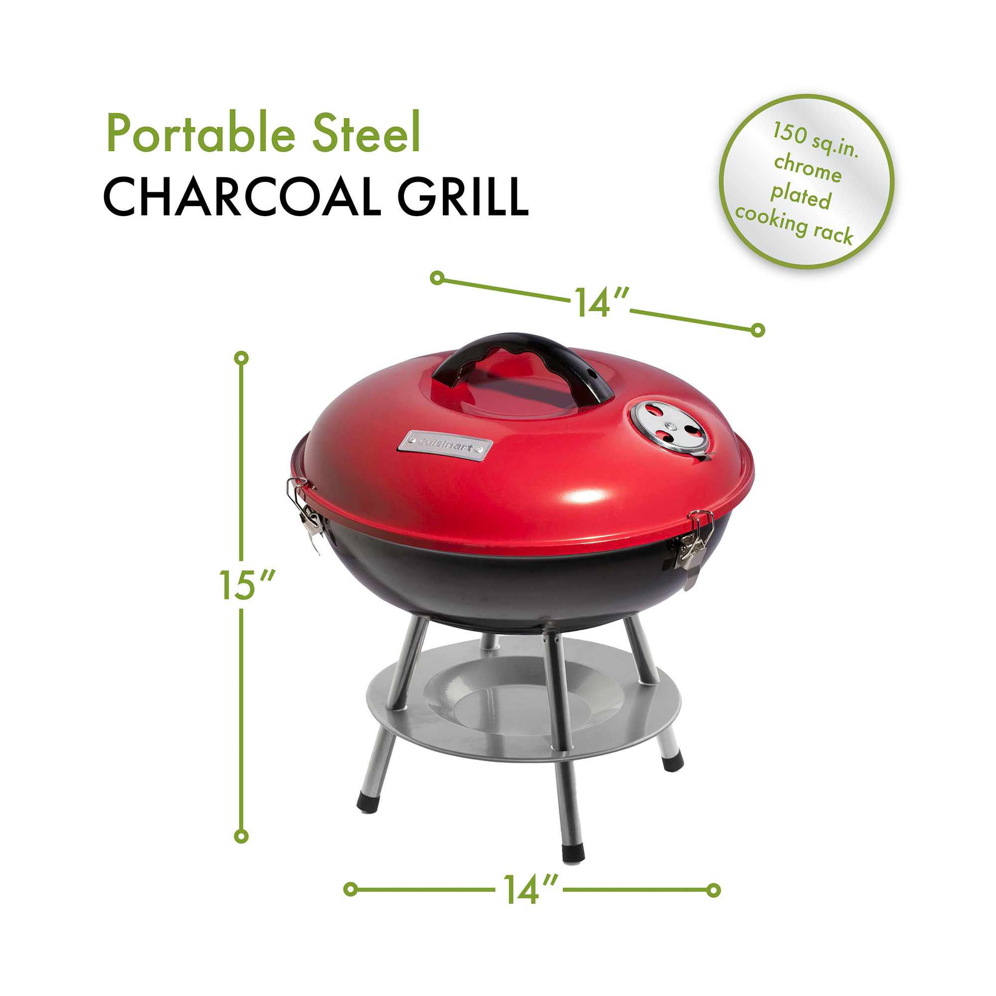 Picture of Cuisinart Outdoors 14" Charcoal Grill - Red