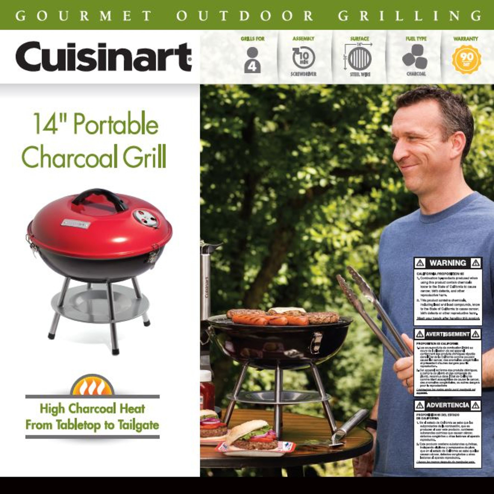 Picture of Cuisinart Outdoors 14" Charcoal Grill - Red