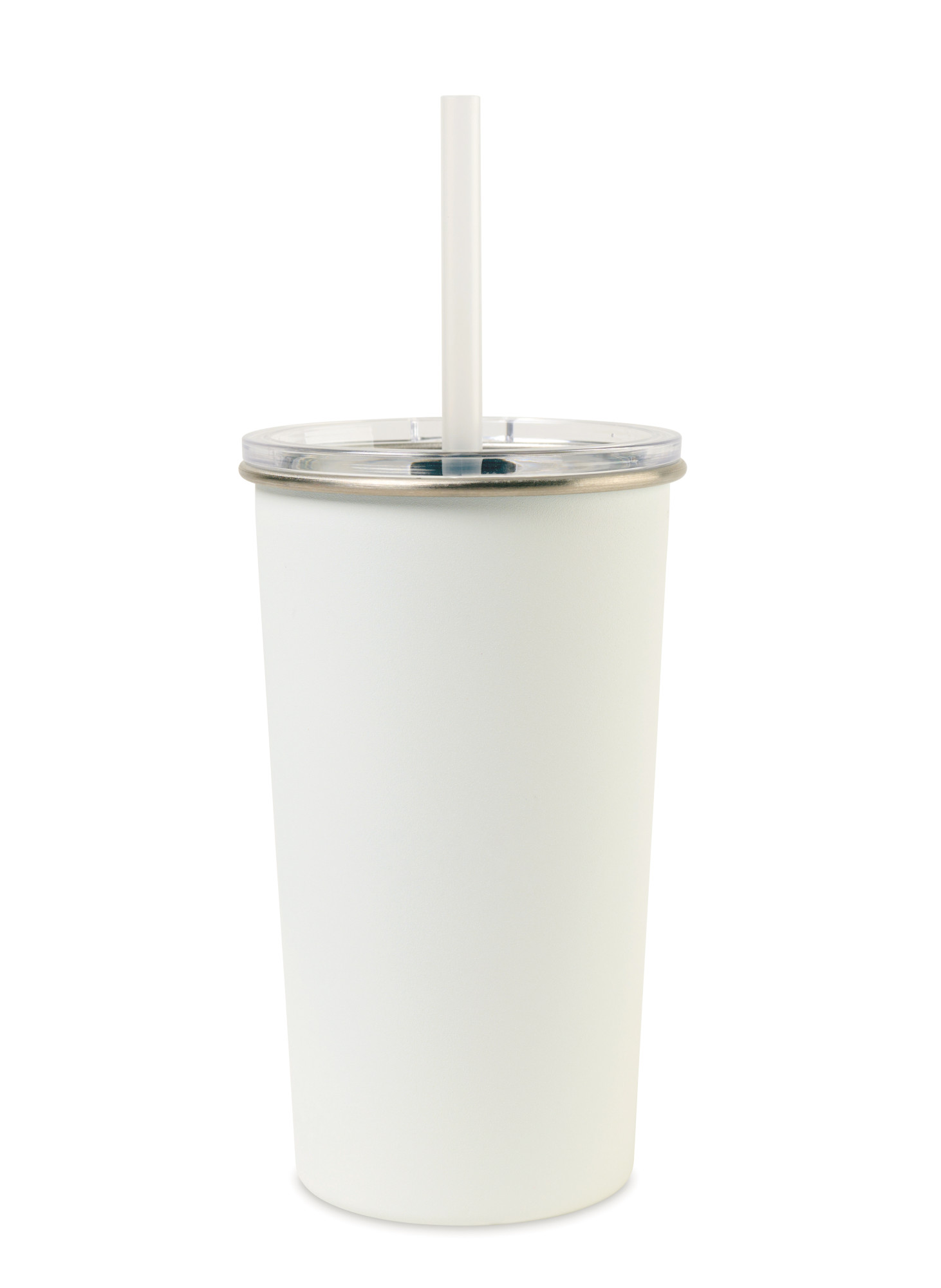 Picture of Arlo Classics Stainless Steel Tumbler with Straw - 20 Oz. - White