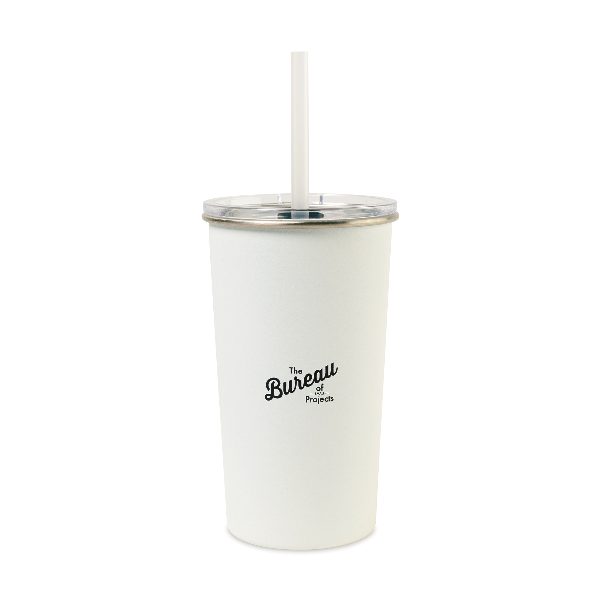 Picture of Arlo Classics Stainless Steel Tumbler with Straw - 20 Oz. - White